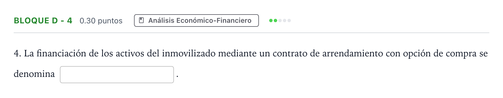 Enunciado: Bloque D - 4 · Economía de la Empresa PAU Andalucía Ordinaria Suplente 2023