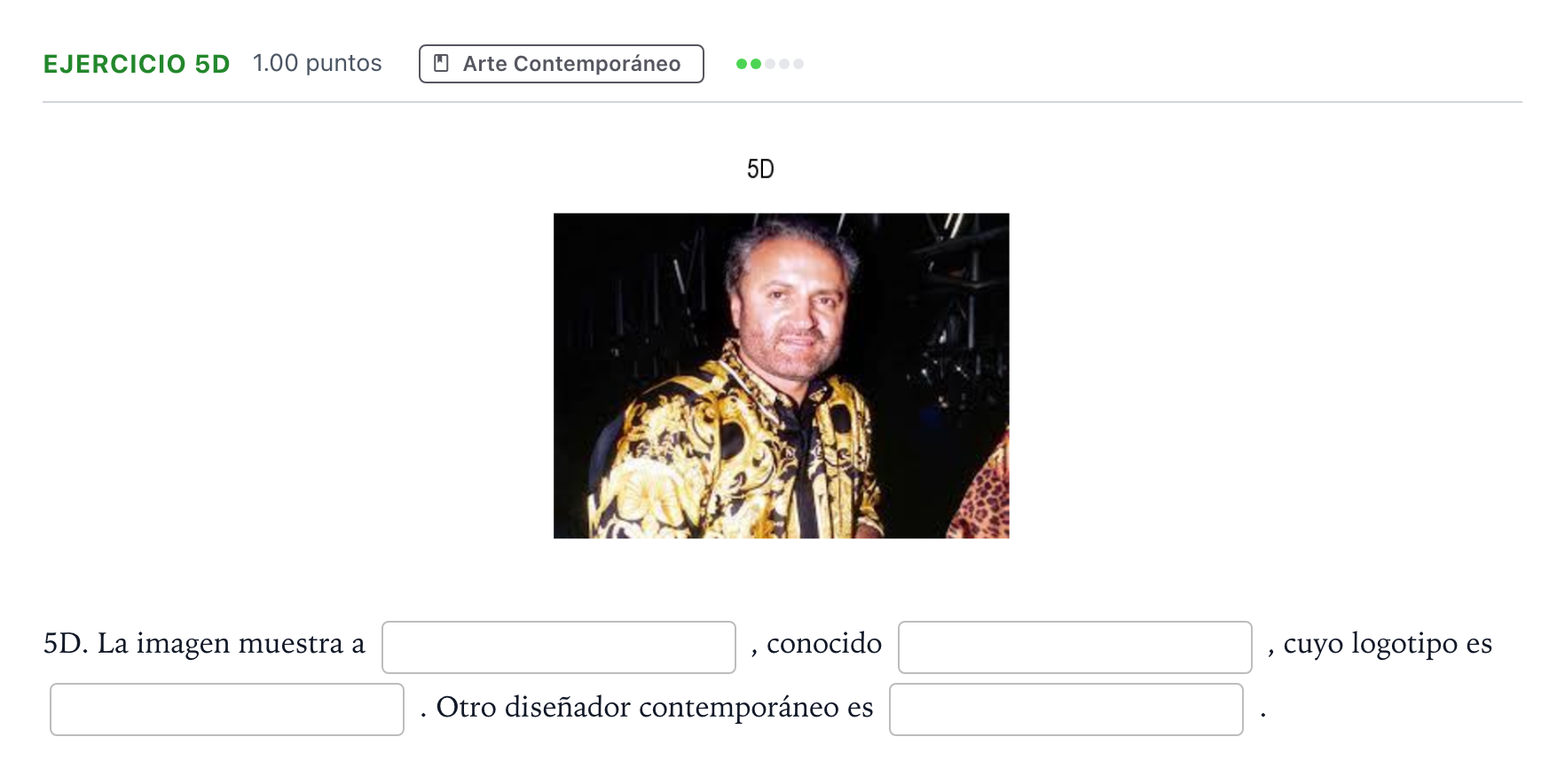 Enunciado: Ejercicio 5D · Fundamentos Artísticos PAU Andalucía Extraordinaria Reserva 2023