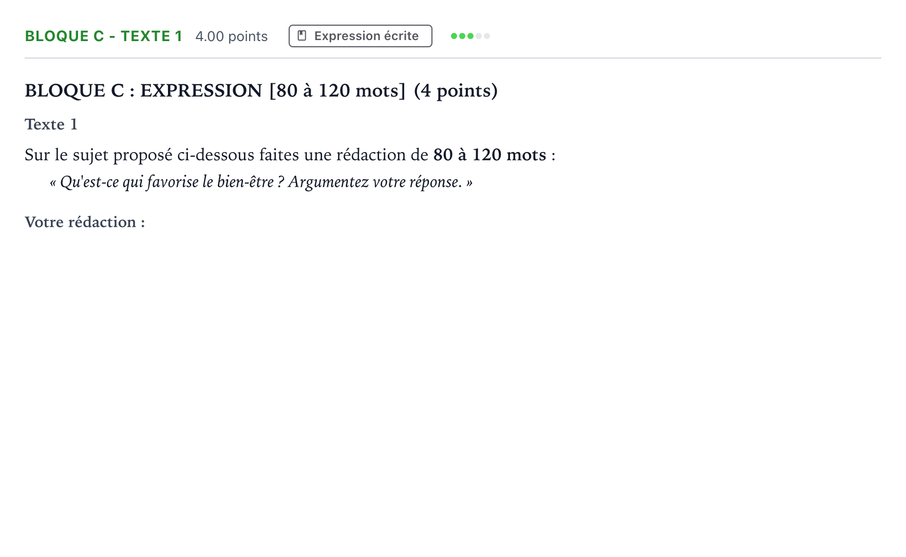 Enunciado: Bloque C - Texte 1 · Francés PAU Andalucía Ordinaria Titular (Admisión) 2023