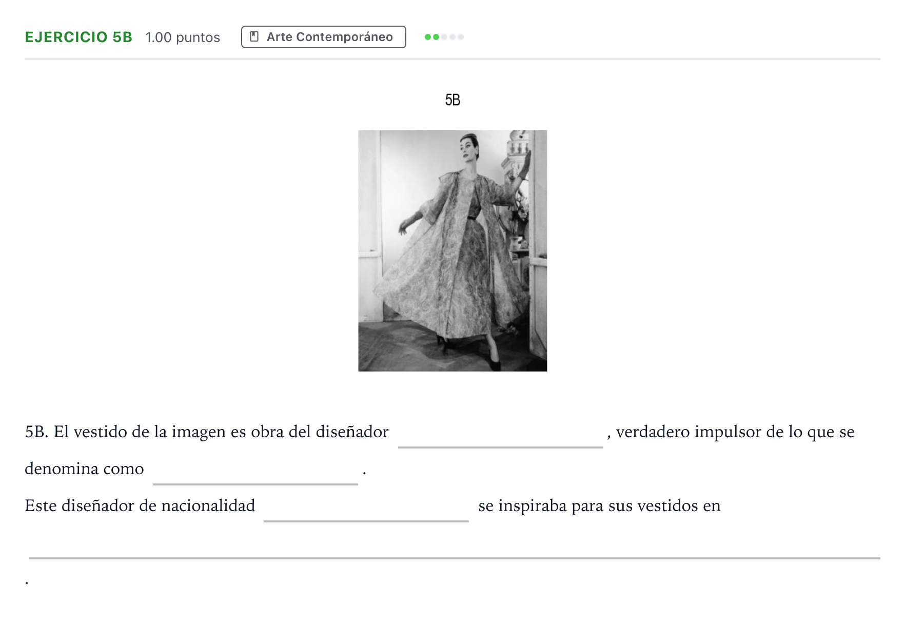 Enunciado: Ejercicio 5B · Fundamentos Artísticos PAU Andalucía Ordinaria Suplente 2023