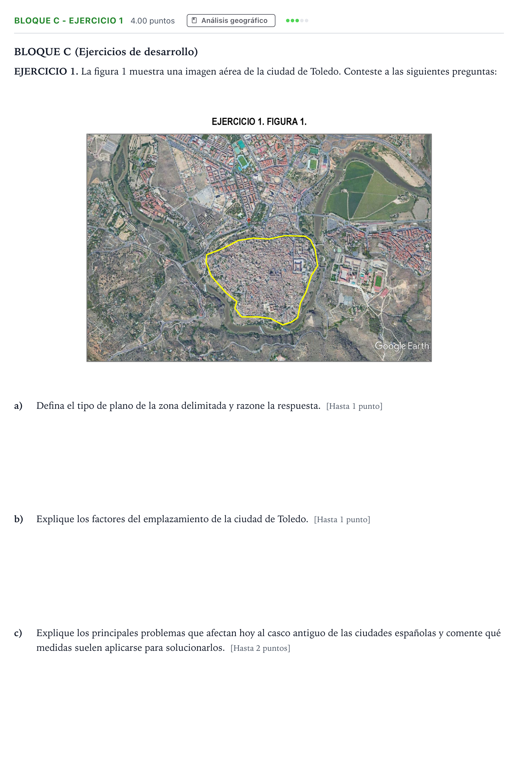Enunciado: Bloque C - Ejercicio 1 · Geografía PAU Andalucía Ordinaria Reserva 2023