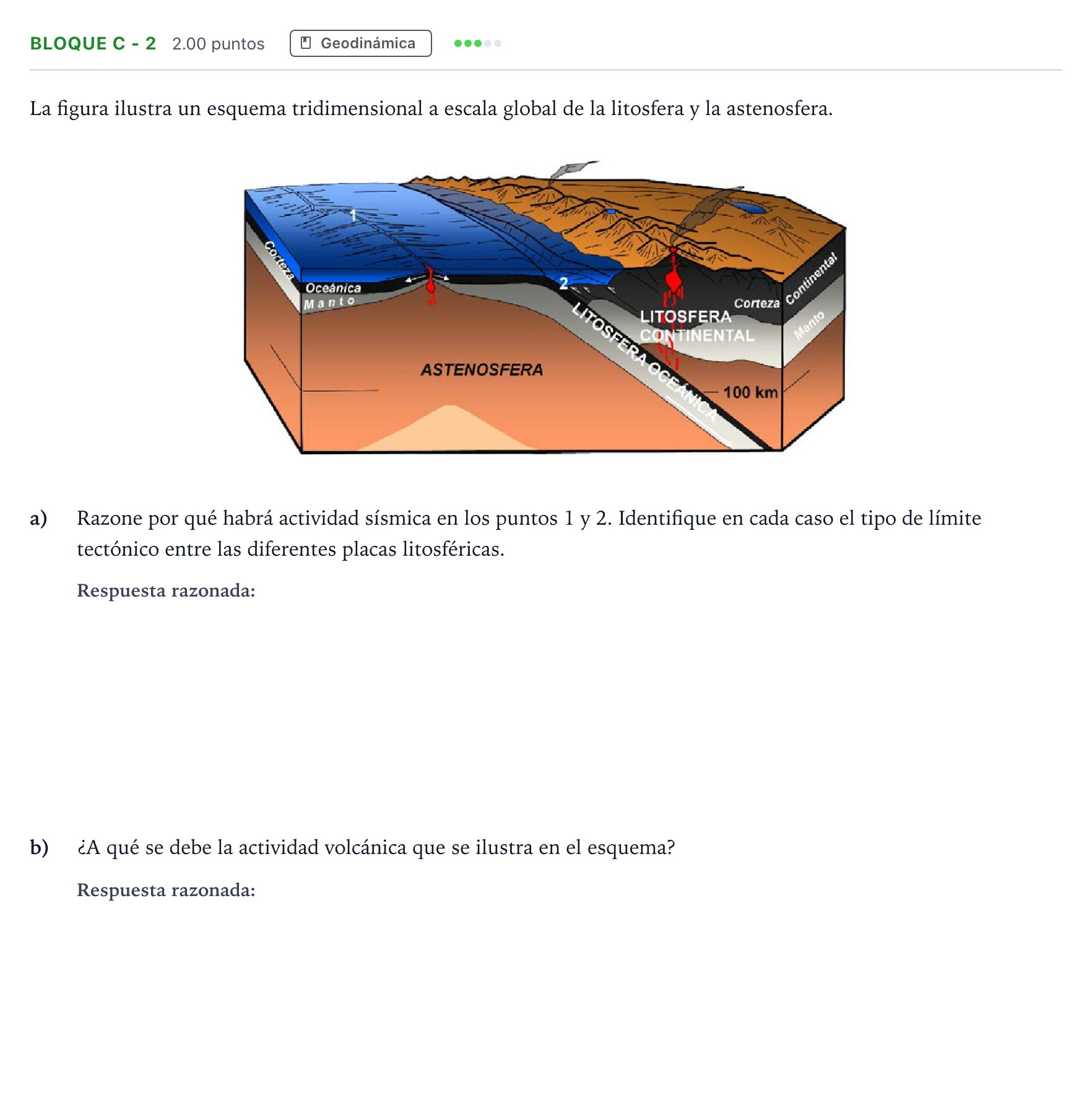 Enunciado: Bloque C - 2 · Geología PAU Andalucía Extraordinaria Reserva 2023