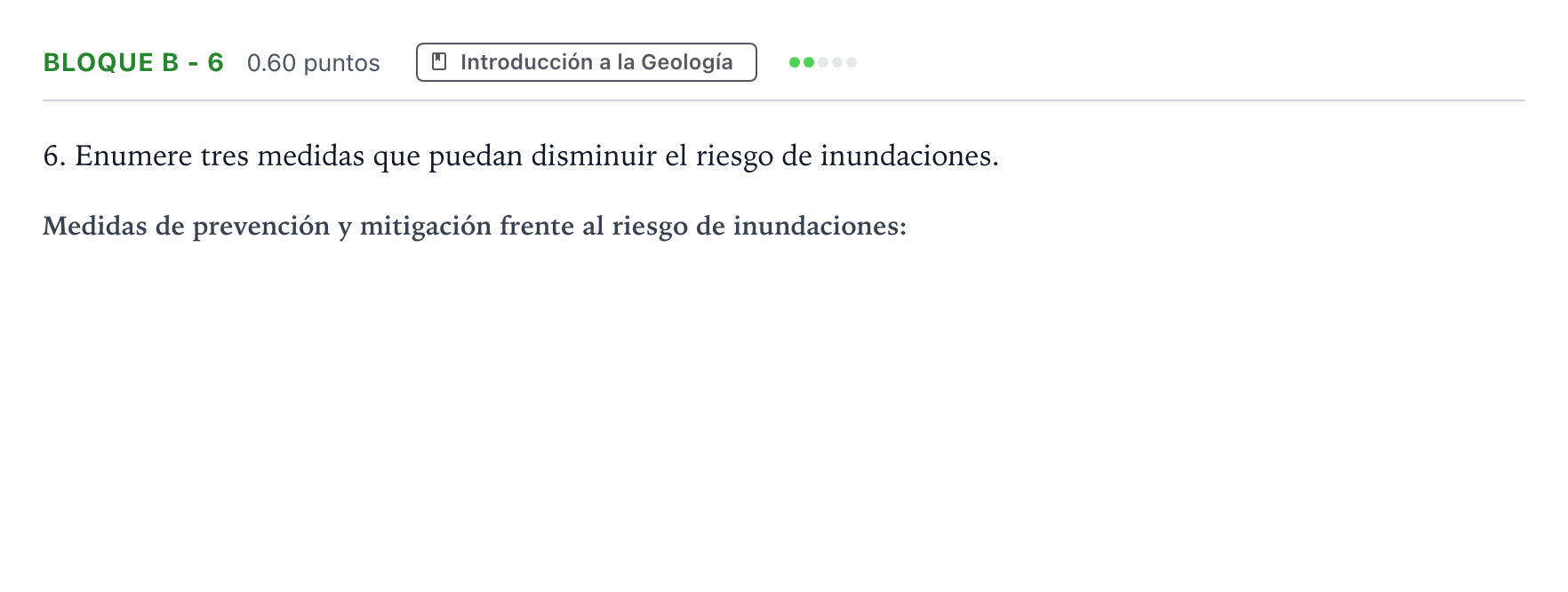 Enunciado: Bloque B - 6 · Geología PAU Andalucía Extraordinaria Titular 2023