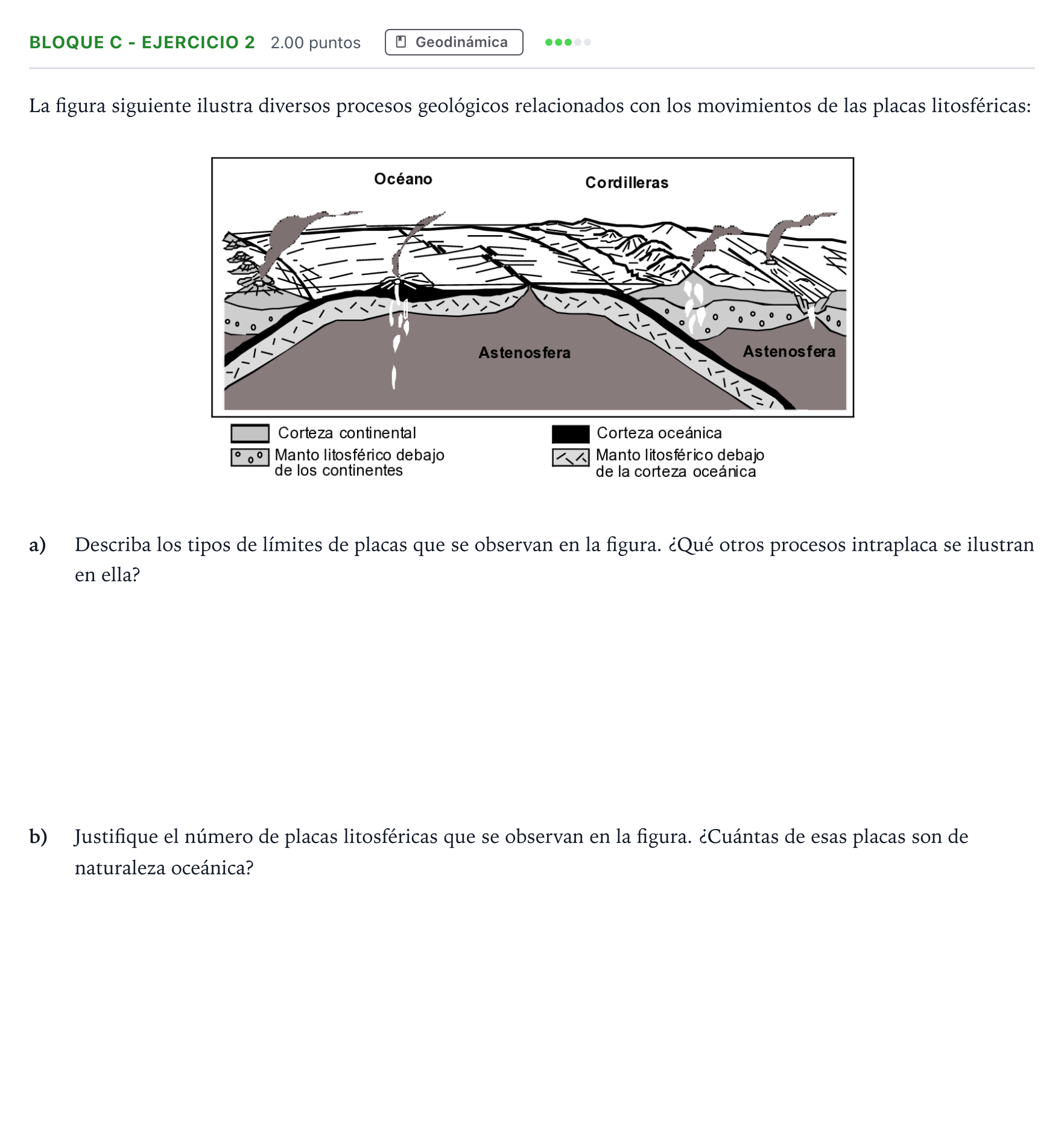 Enunciado: Bloque C - Ejercicio 2 · Geología PAU Andalucía Ordinaria Reserva 2023