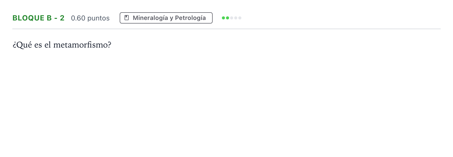 Enunciado: Bloque B - 2 · Geología PAU Andalucía Ordinaria Suplente 2023