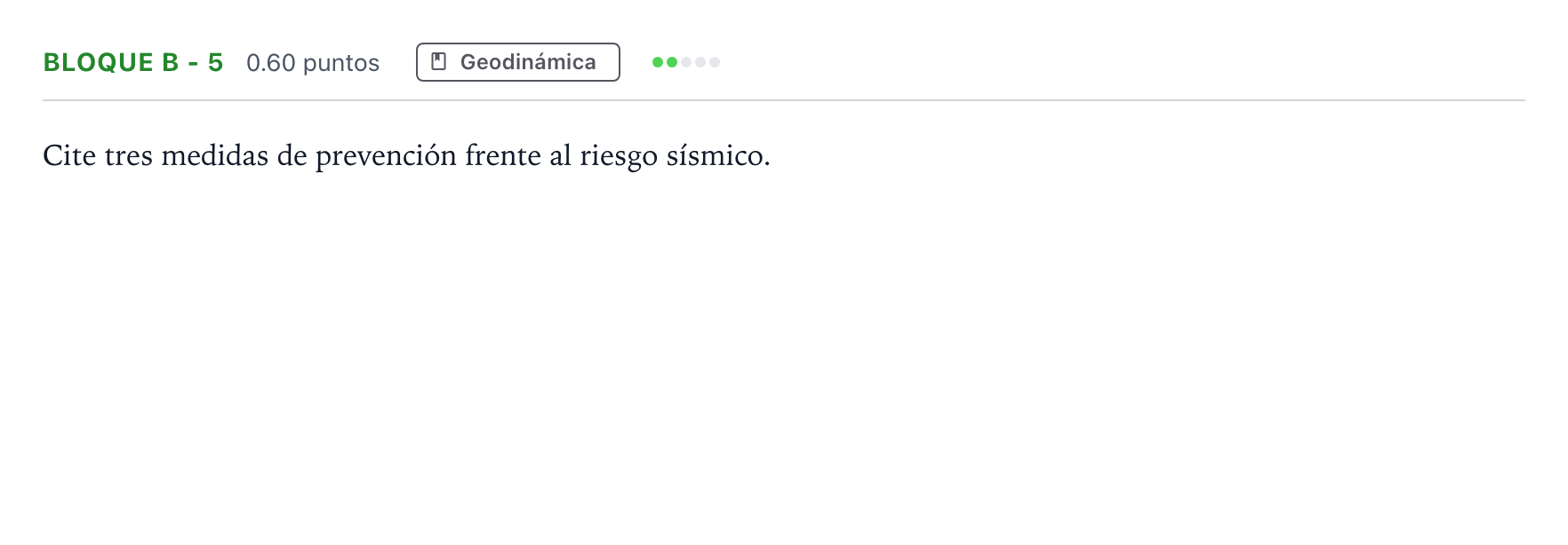 Enunciado: Bloque B - 5 · Geología PAU Andalucía Ordinaria Suplente 2023
