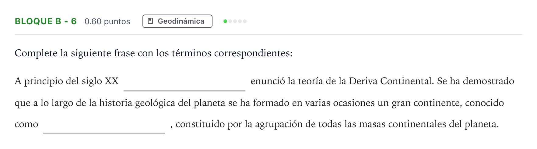 Enunciado: Bloque B - 6 · Geología PAU Andalucía Ordinaria Suplente 2023
