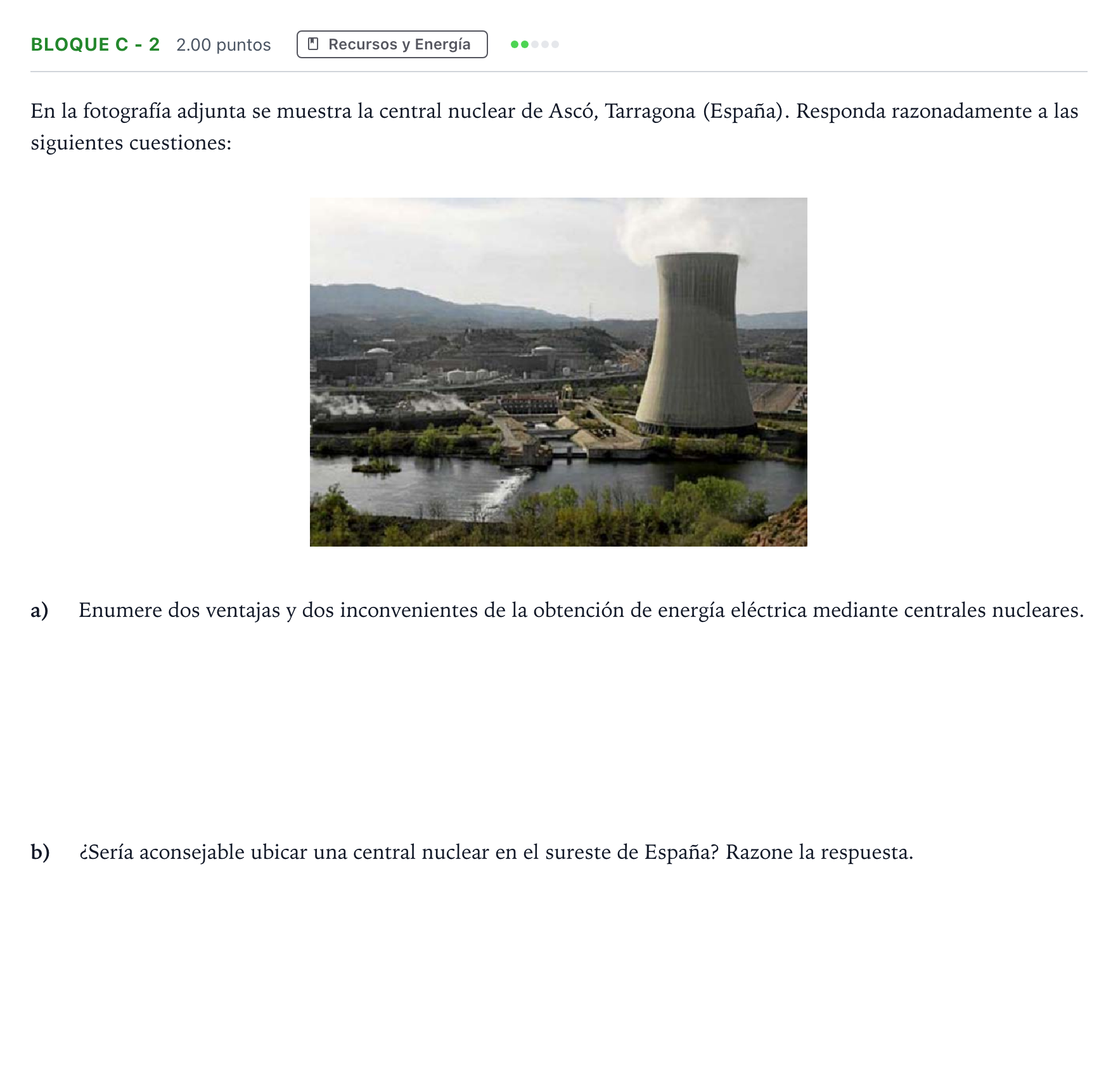 Enunciado: Bloque C - 2 · Geología PAU Andalucía Ordinaria Suplente 2023
