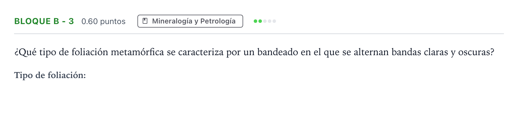 Enunciado: Bloque B - 3 · Geología PAU Andalucía Ordinaria Titular 2023