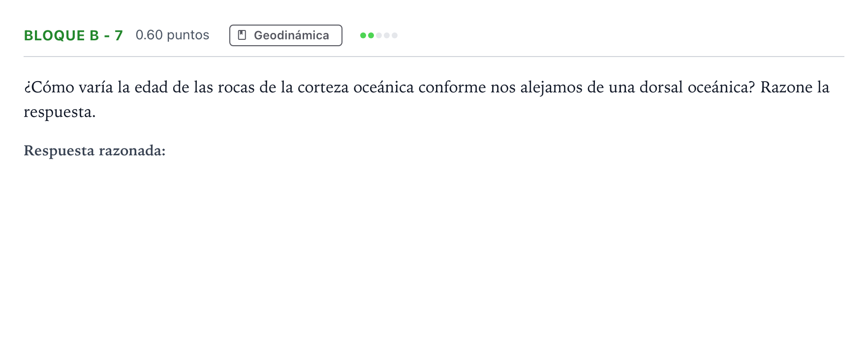 Enunciado: Bloque B - 7 · Geología PAU Andalucía Ordinaria Titular 2023