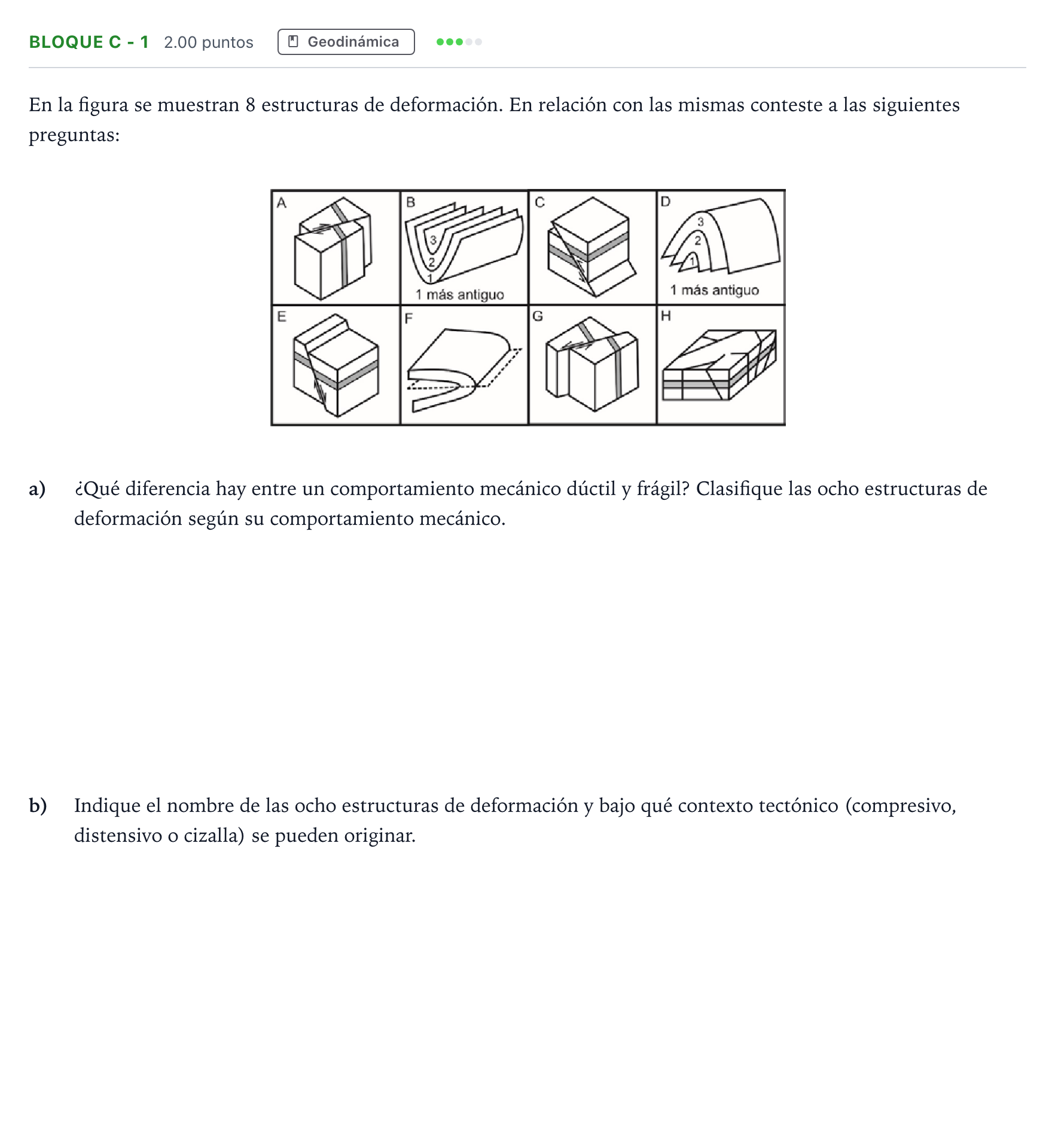 Enunciado: Bloque C - 1 · Geología PAU Andalucía Ordinaria Titular 2023