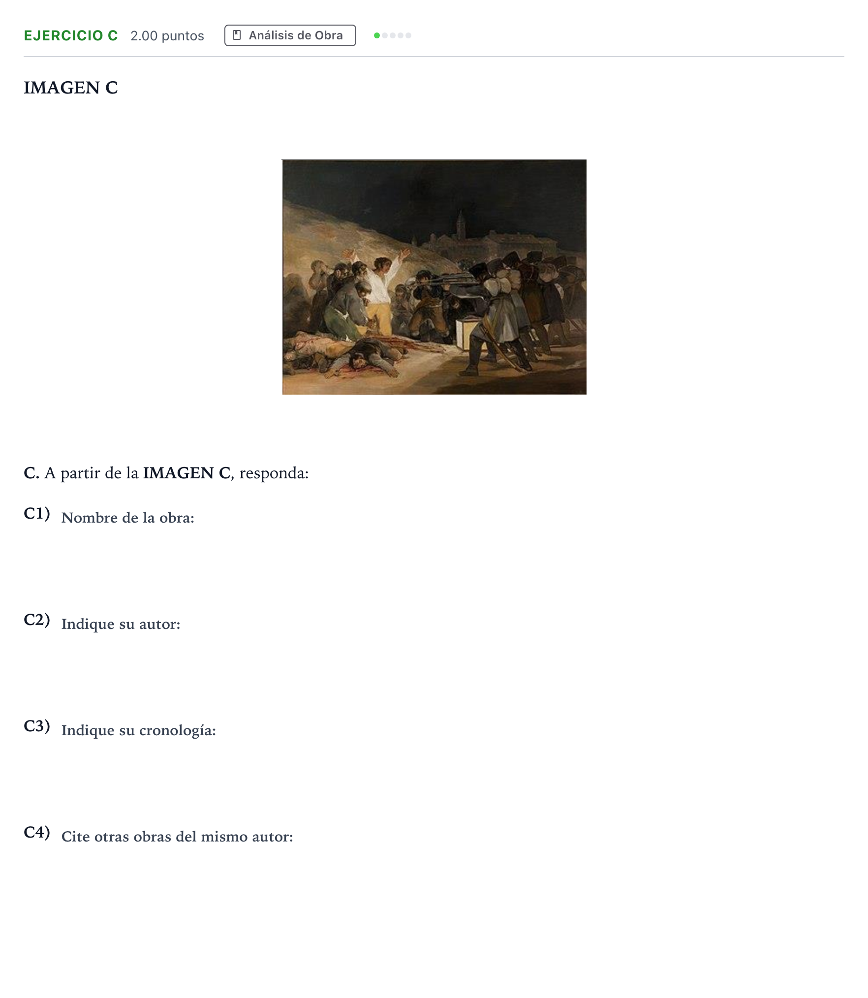 Enunciado: Ejercicio C · Historia del Arte PAU Andalucía Extraordinaria Titular 2023