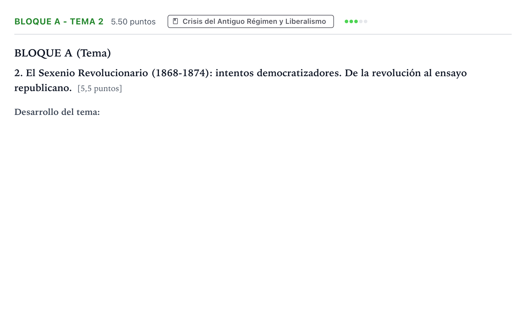 Enunciado: Bloque A - Tema 2 · Historia de España PAU Andalucía Ordinaria Titular 2023