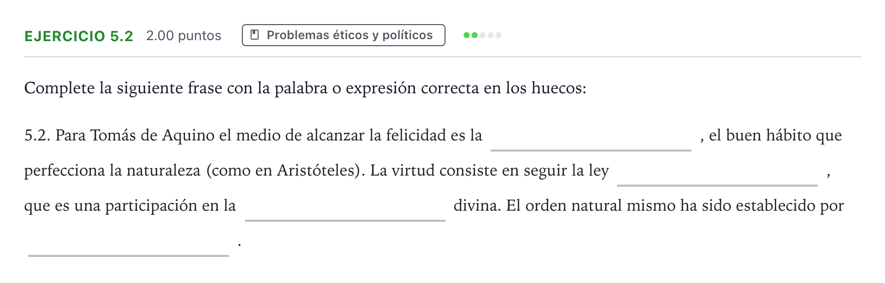 Enunciado: Ejercicio 5.2 · Historia de la Filosofía PAU Andalucía Ordinaria Suplente 2023