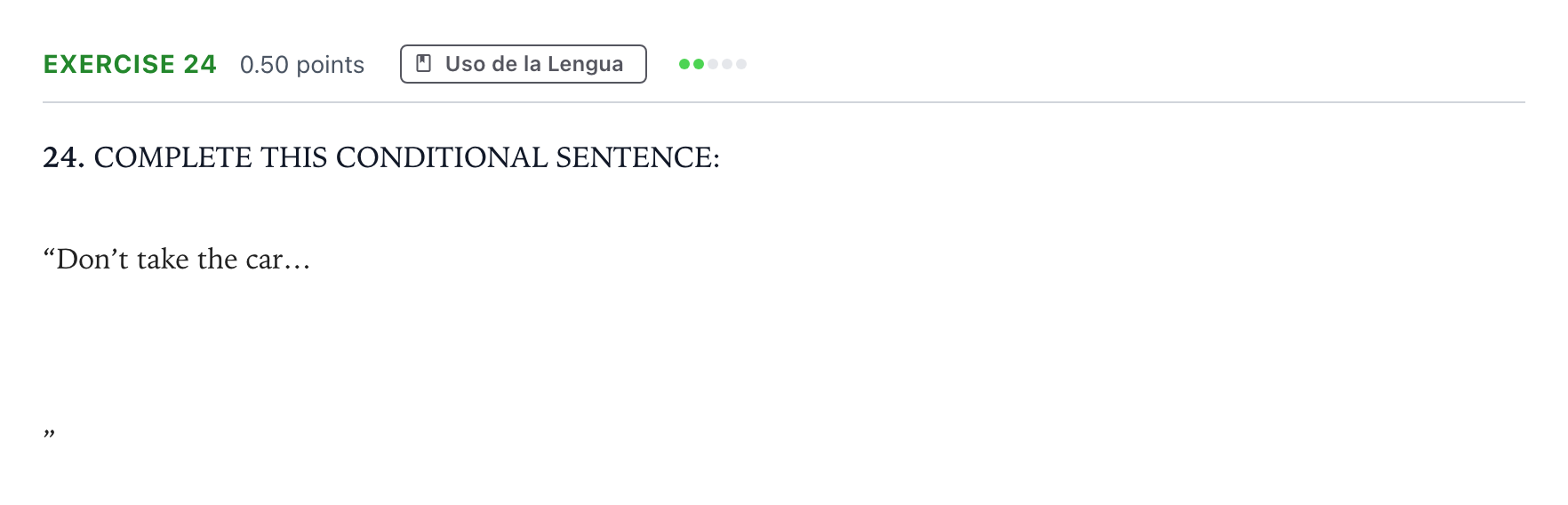 Enunciado: Problema 24 · Inglés PAU Andalucía Extraordinaria Titular (Admisión) 2023