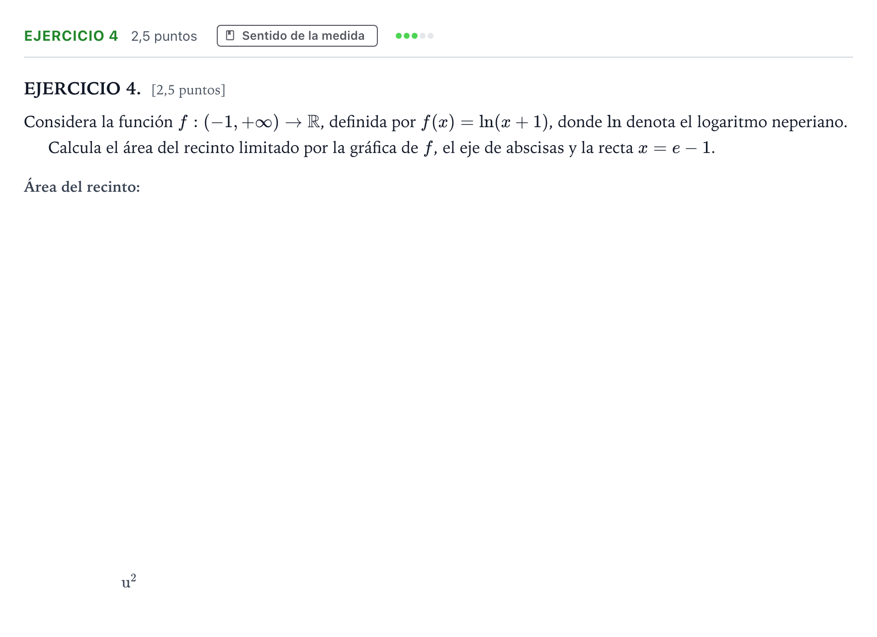 Enunciado: Ejercicio 4 · Matemáticas II PAU Andalucía Extraordinaria Suplente 2023
