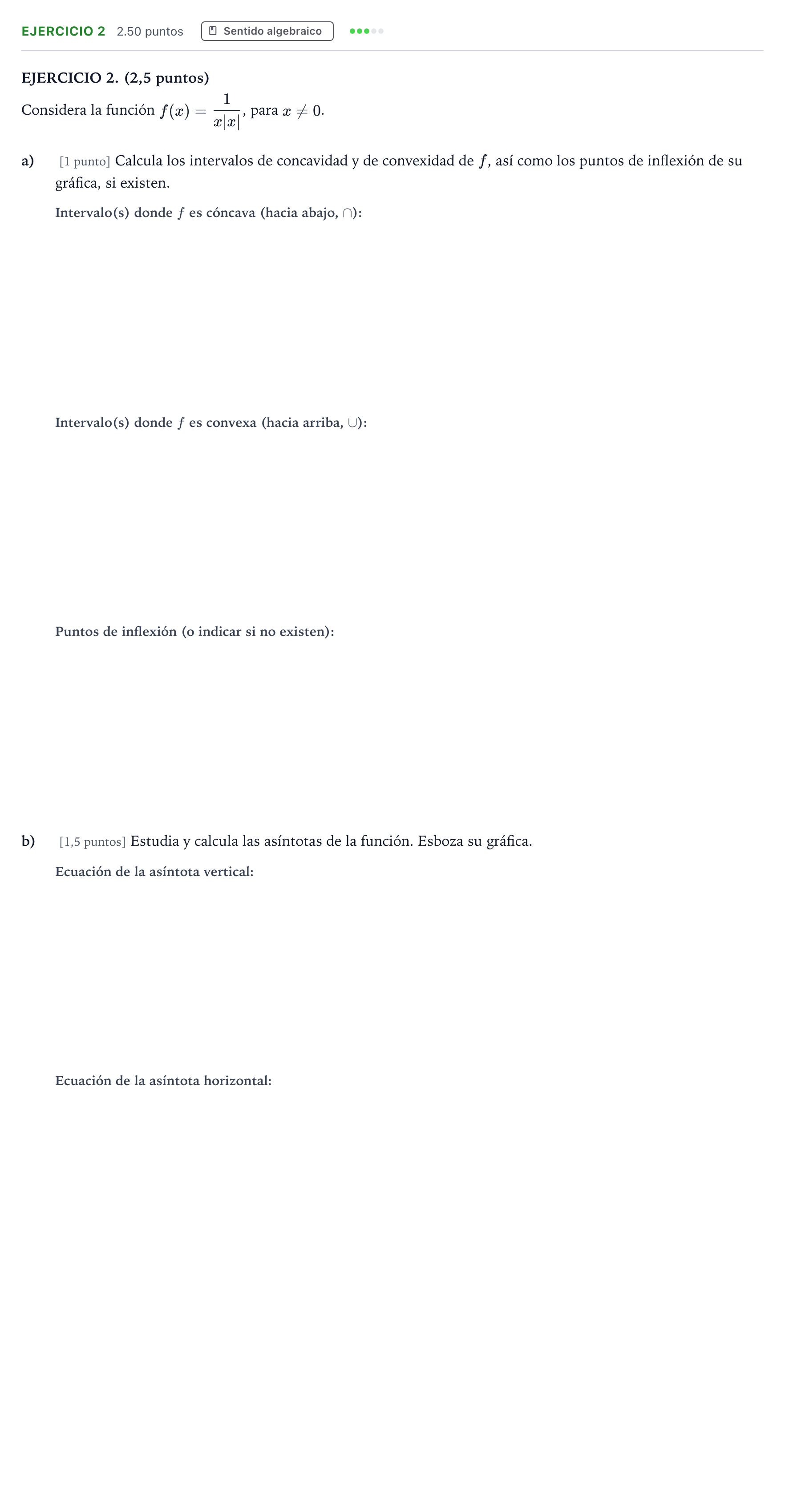 Enunciado: Ejercicio 2 · Matemáticas II PAU Andalucía Ordinaria Suplente 2023
