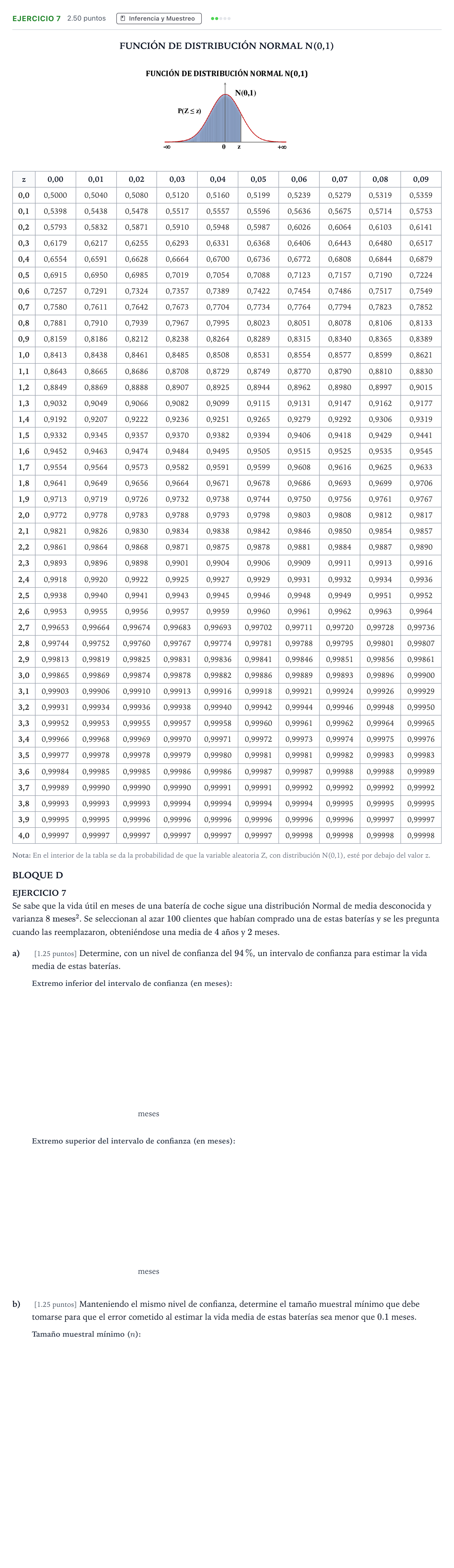 Enunciado: Ejercicio 7 · Matemáticas aplicadas a las Ciencias Sociales II PAU Andalucía Extraordinaria Reserva 2023