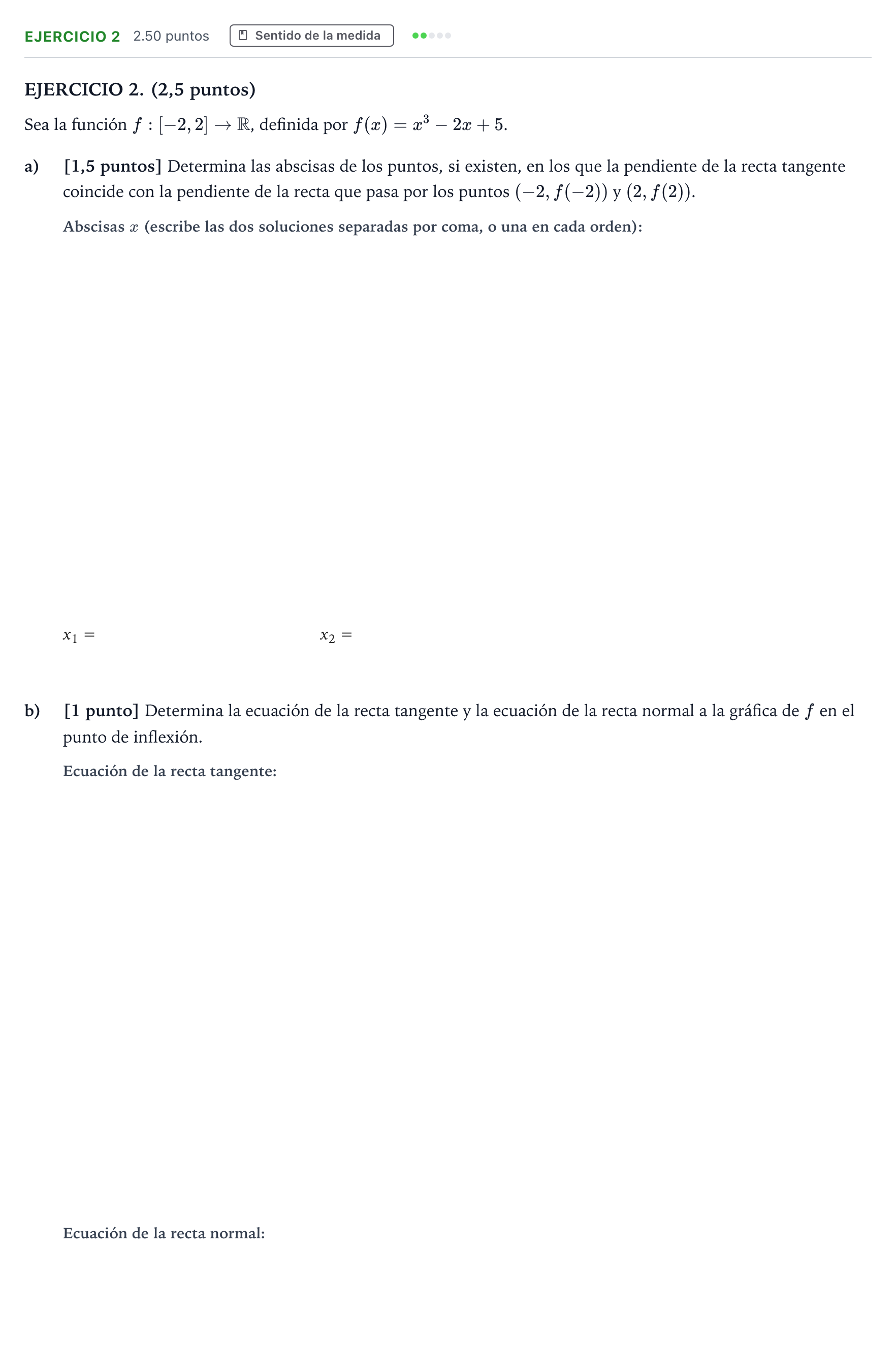 Enunciado: Ejercicio 2 · Matemáticas II PAU Andalucía Ordinaria Titular 2023