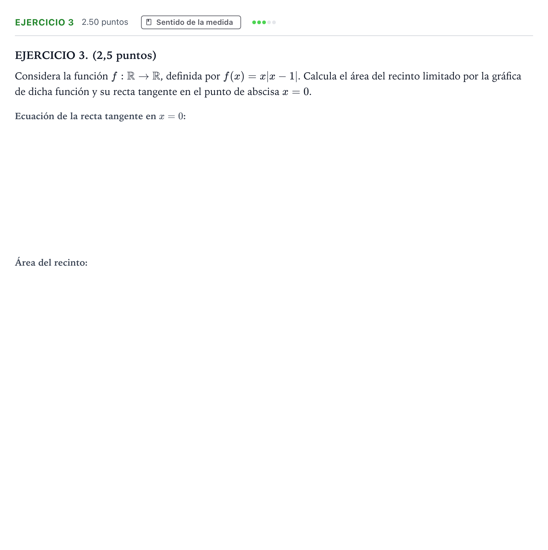 Enunciado: Ejercicio 3 · Matemáticas II PAU Andalucía Ordinaria Titular 2023
