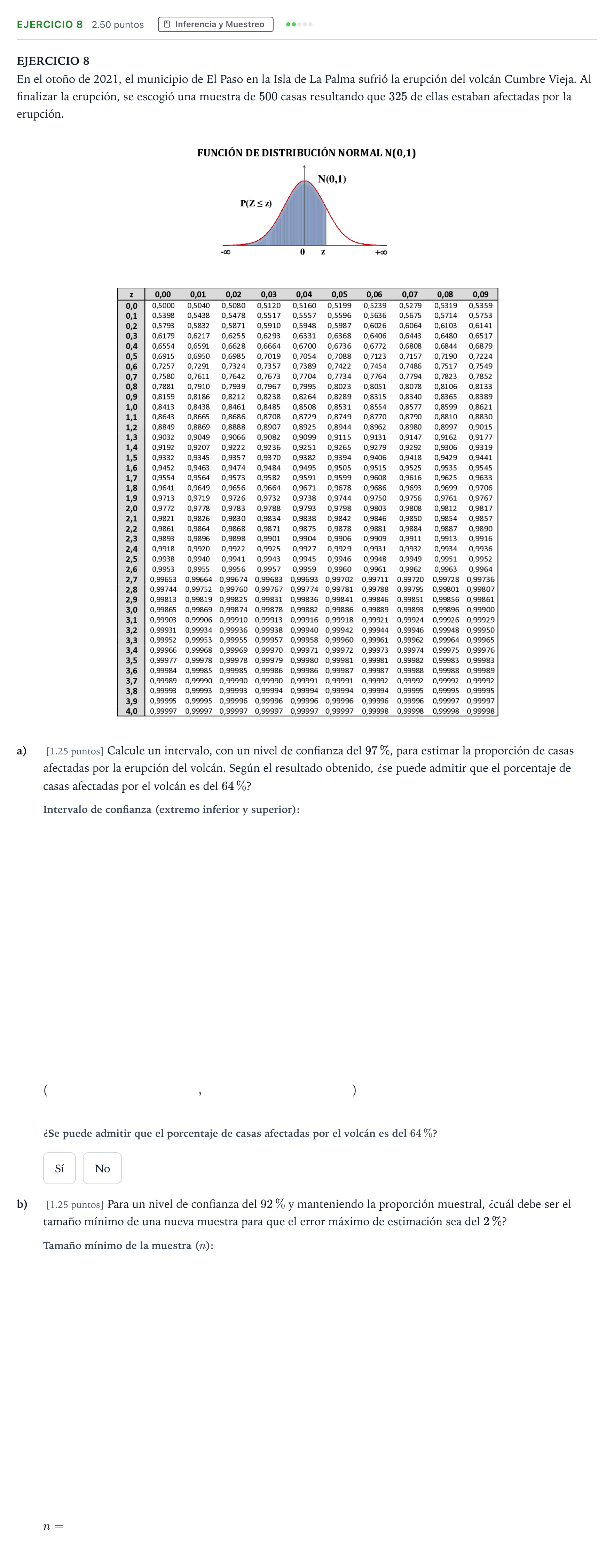 Enunciado: Ejercicio 8 · Matemáticas aplicadas a las Ciencias Sociales II PAU Andalucía Extraordinaria Titular 2023