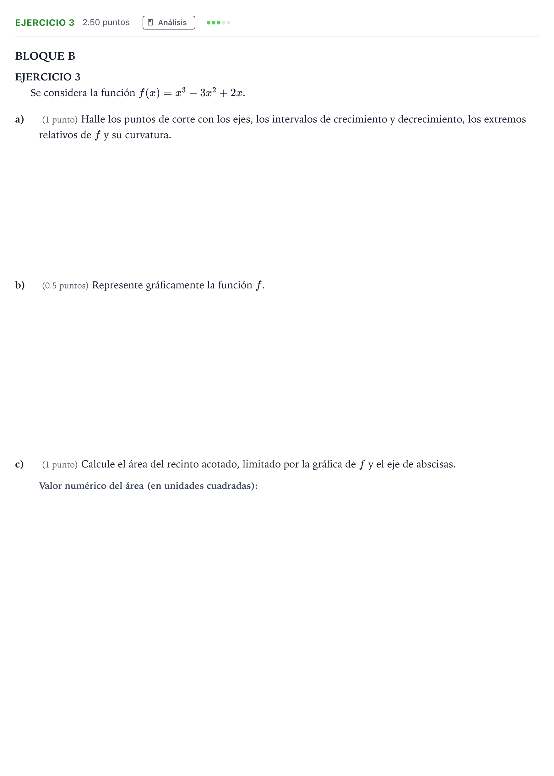 Enunciado: EJERCICIO 3 · Matemáticas aplicadas a las Ciencias Sociales II PAU Andalucía Ordinaria Titular 2023