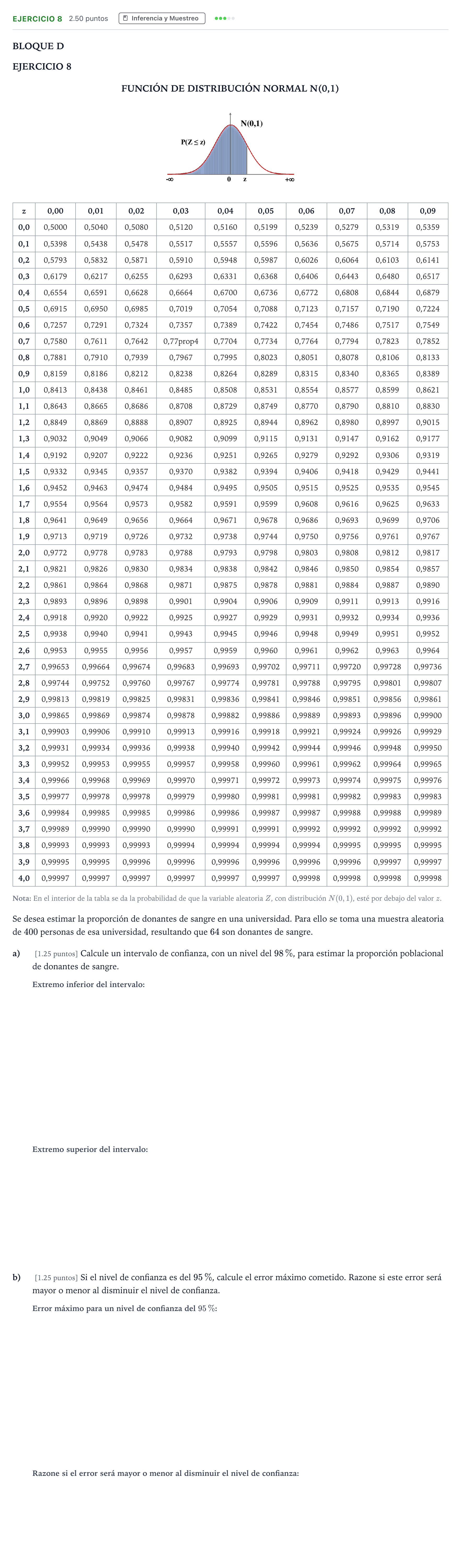 Enunciado: EJERCICIO 8 · Matemáticas aplicadas a las Ciencias Sociales II PAU Andalucía Ordinaria Titular 2023