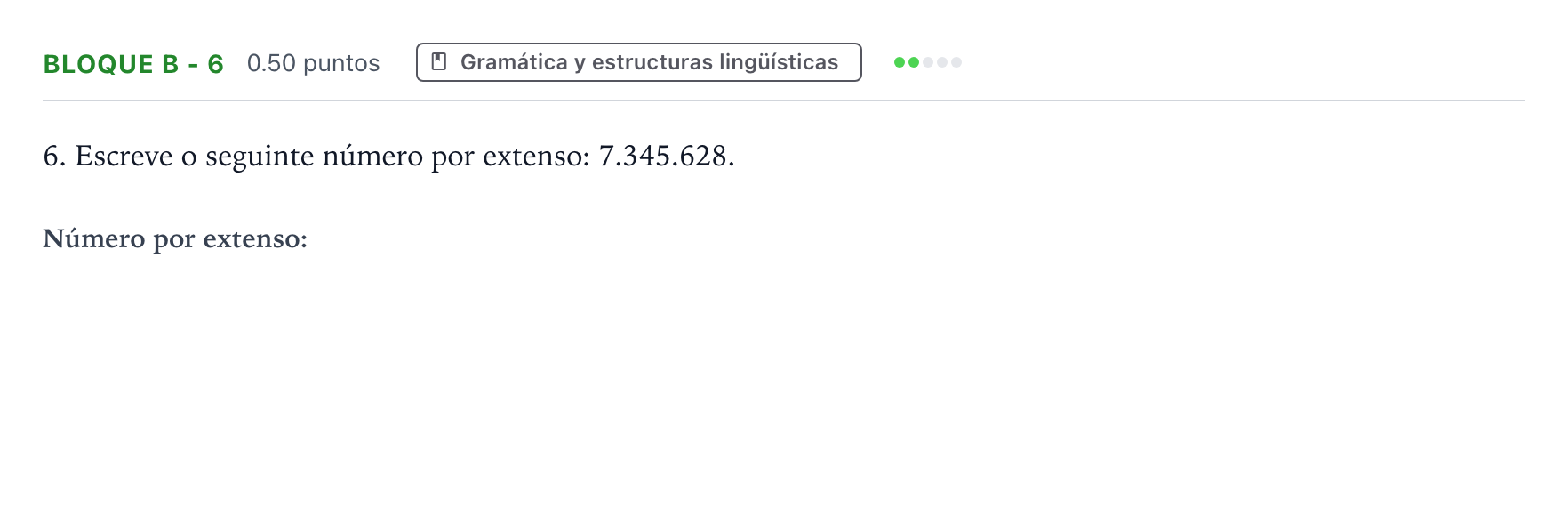Enunciado: Bloque B - 6 · Portugués PAU Andalucía Ordinaria Suplente 2023