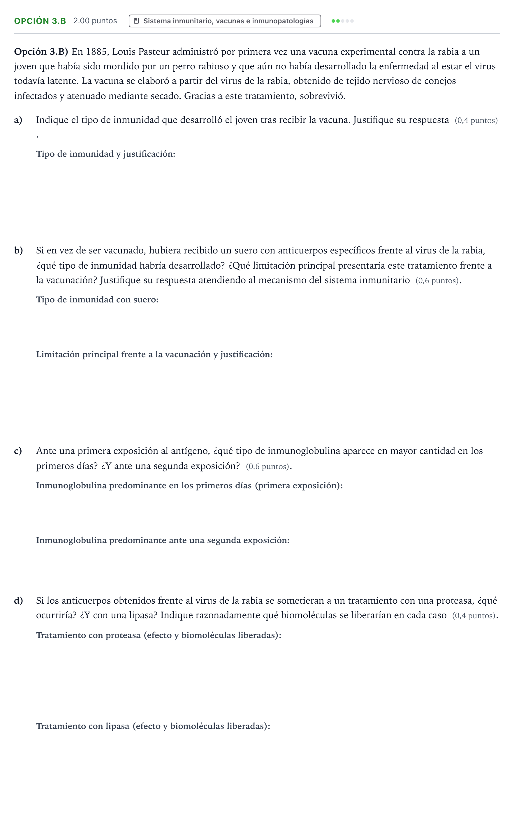 Enunciado: Opción 3.B · Biología PAU Aragón Ordinaria 2026