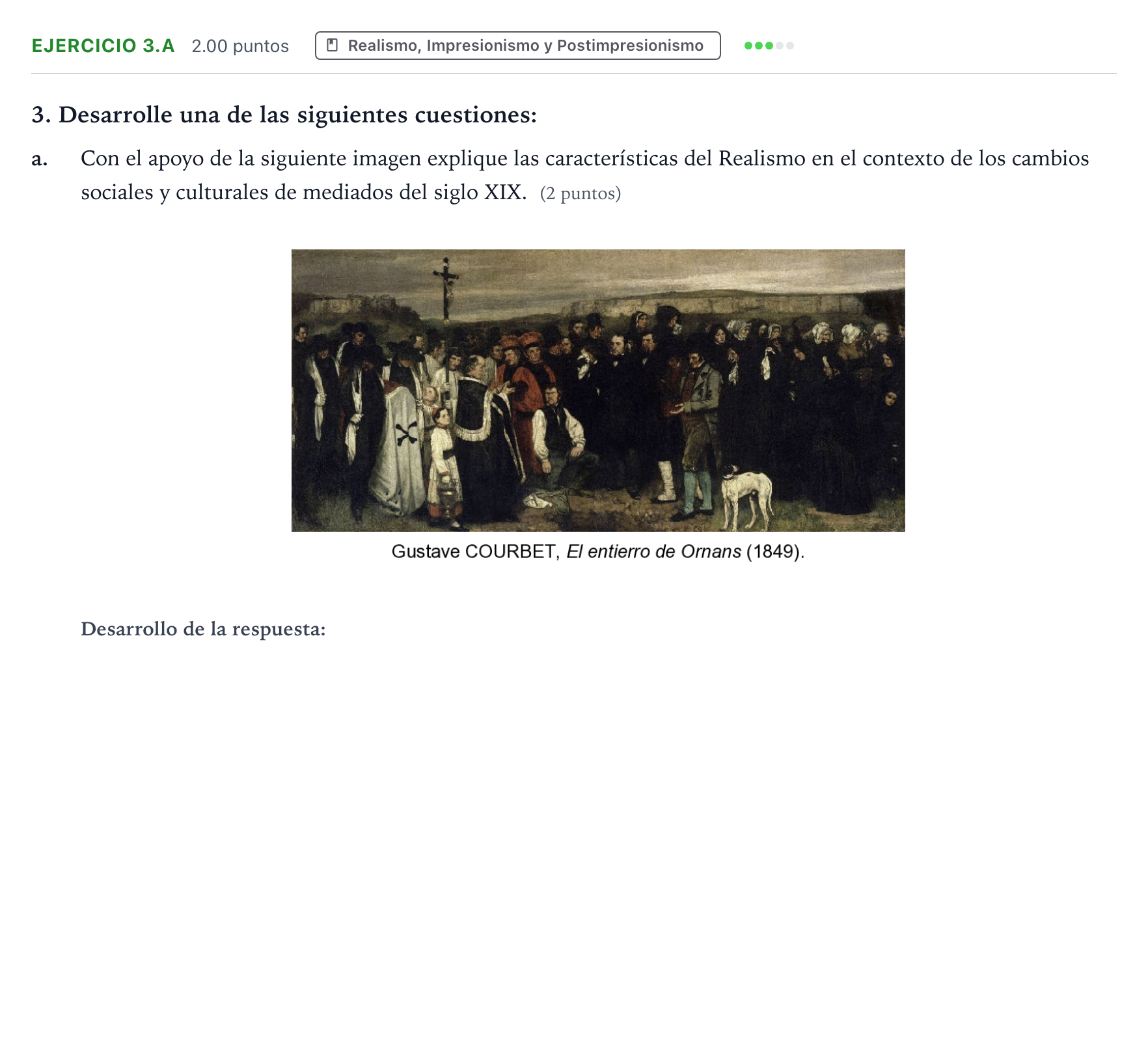 Enunciado: Ejercicio 3.a · Fundamentos Artísticos PAU Aragón Extraordinaria 2026