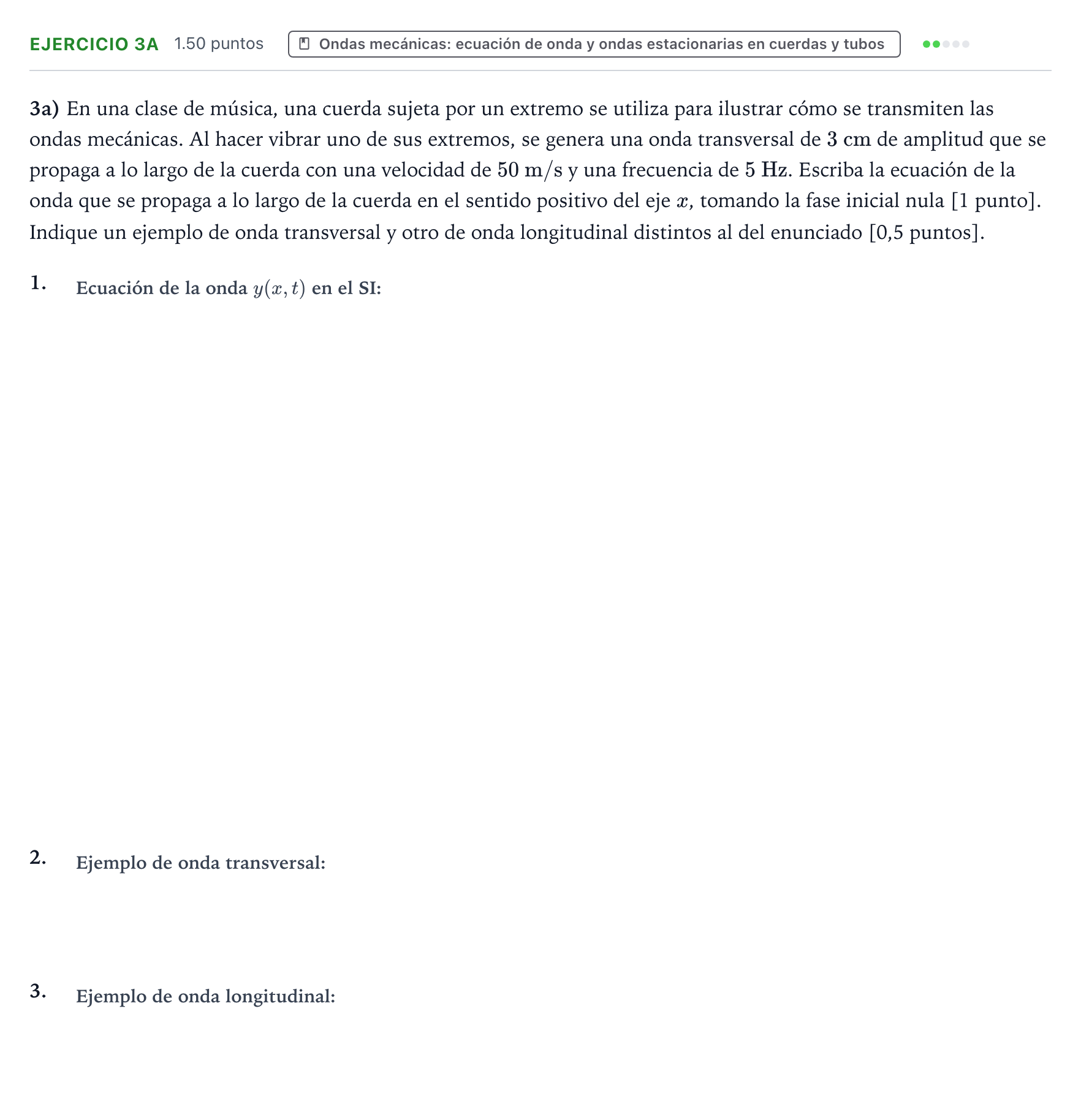 Enunciado: Ejercicio 3a · Física PAU Aragón Extraordinaria 2026