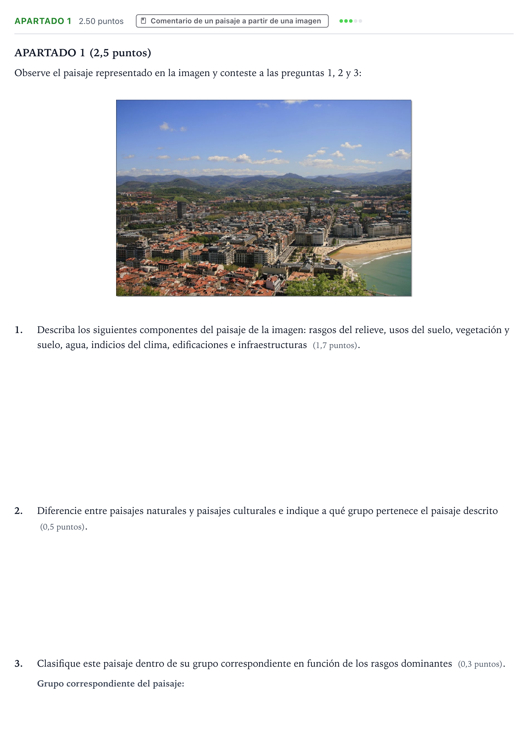 Enunciado: Apartado 1 · Geografía PAU Aragón Extraordinaria 2026