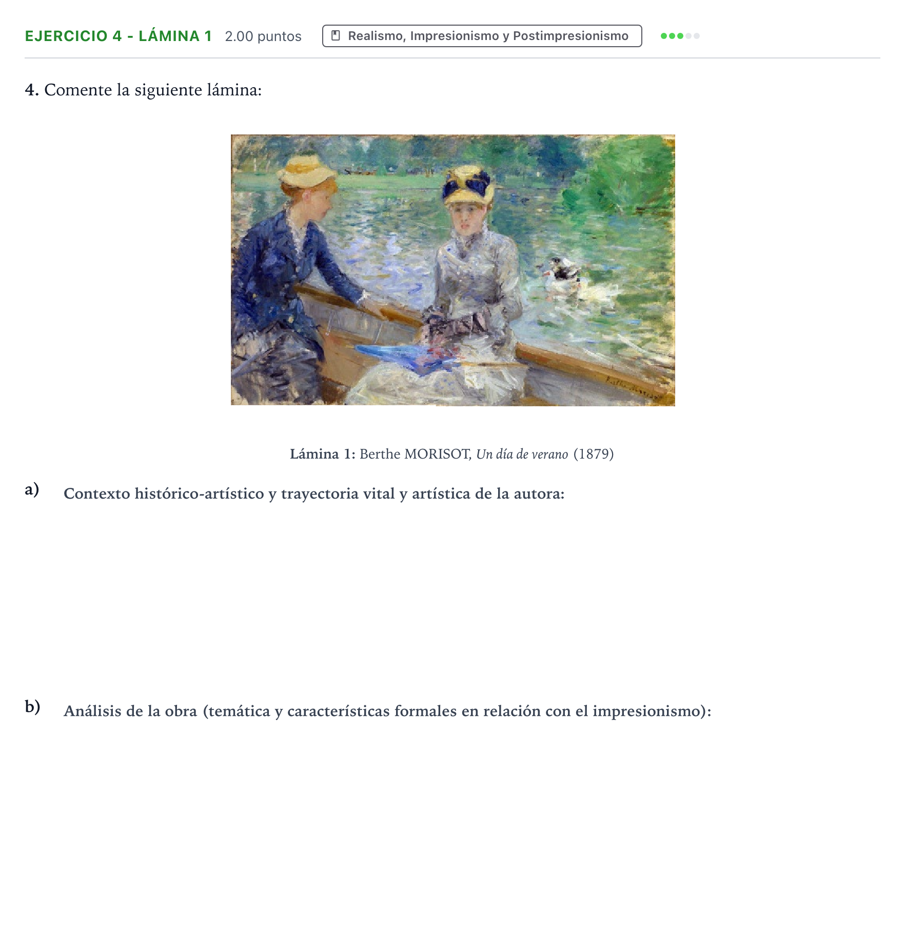 Enunciado: Ejercicio 4 - Lámina 1 · Fundamentos Artísticos PAU Aragón Ordinaria 2026
