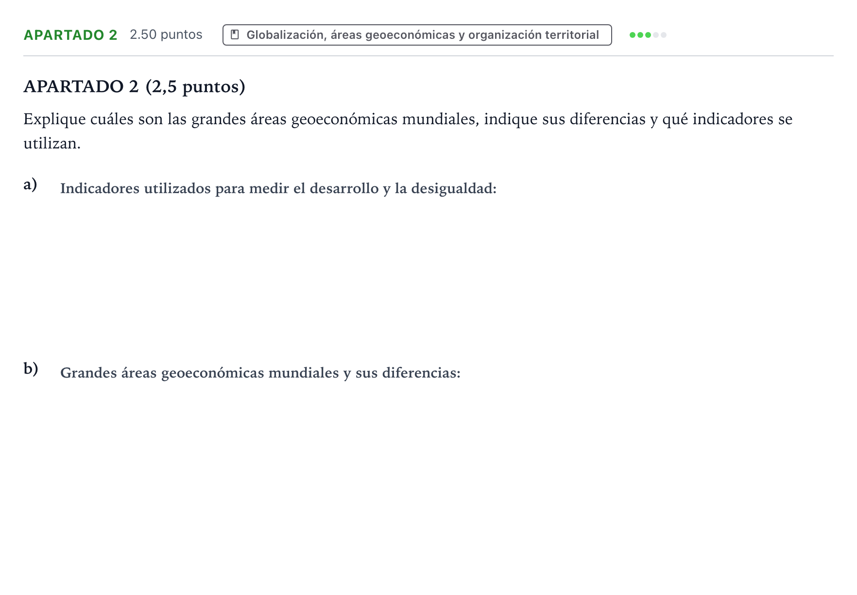 Enunciado: Apartado 2 · Geografía PAU Aragón Ordinaria 2026