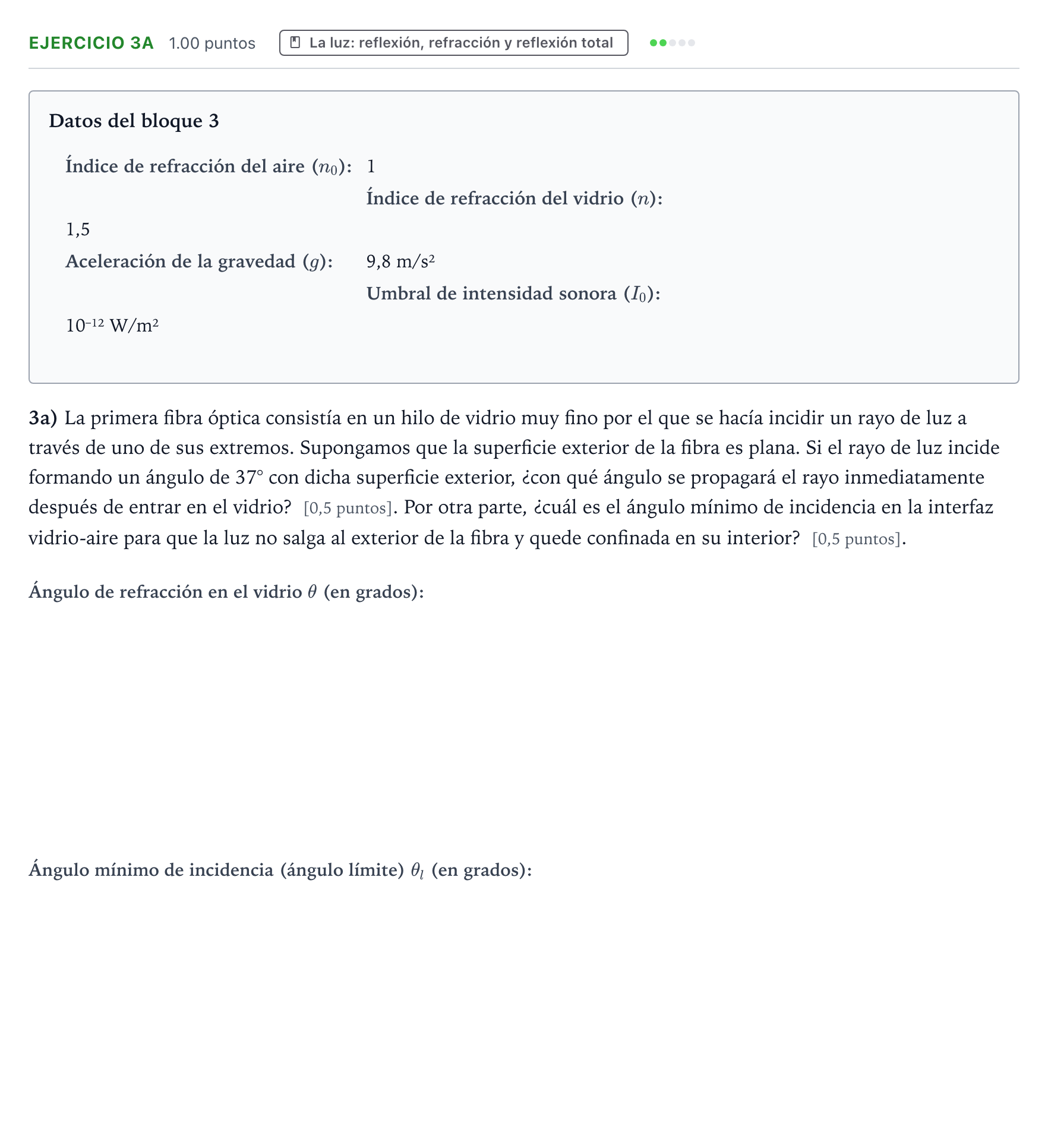 Enunciado: Ejercicio 3a · Física PAU Aragón Ordinaria 2026