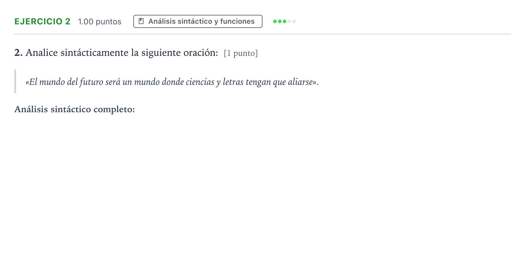 Enunciado: Problema 2 · Lengua Castellana y Literatura II PAU Aragón Extraordinaria 2026