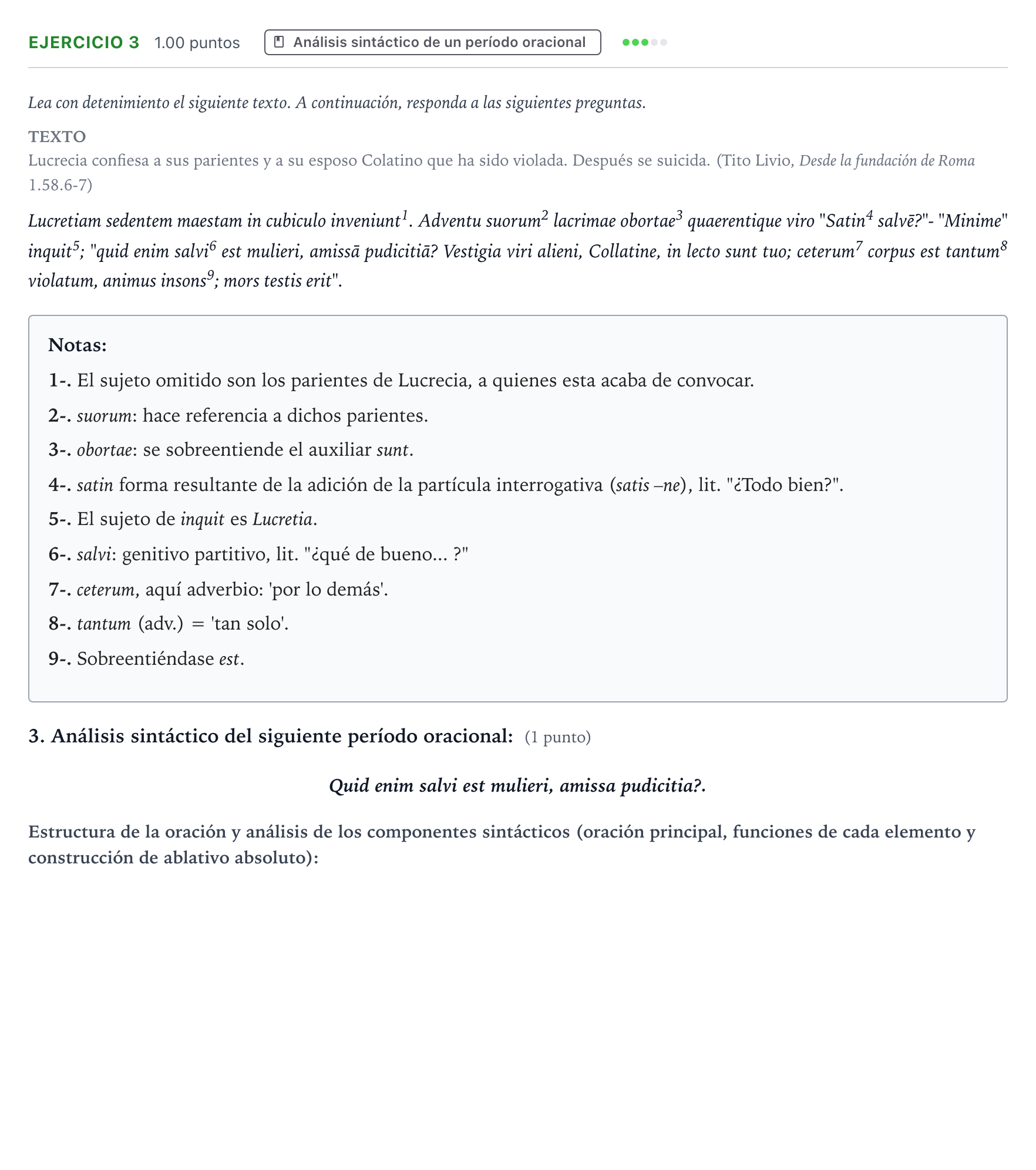 Enunciado: Problema 3 · Latín II PAU Aragón Ordinaria 2026