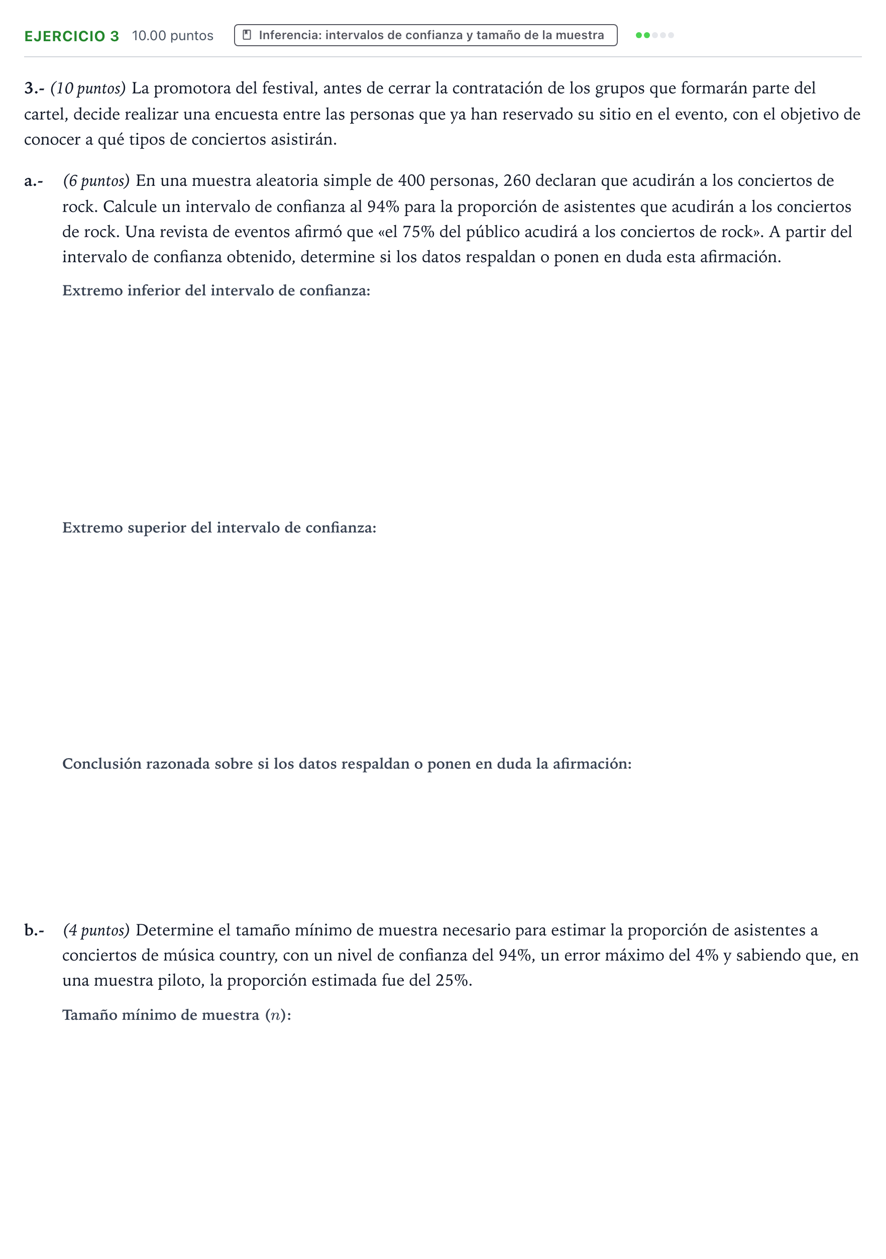 Enunciado: Problema 3 · Matemáticas aplicadas a las Ciencias Sociales II PAU Aragón Extraordinaria 2026