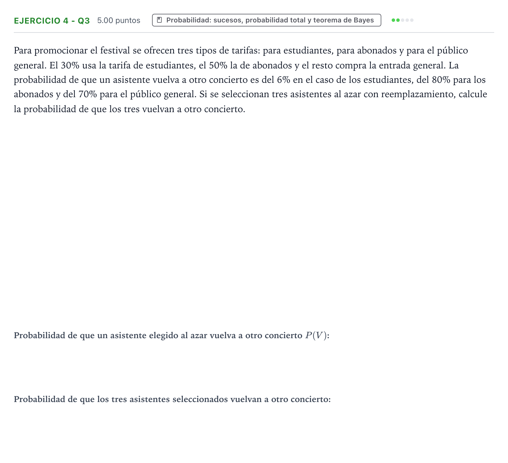 Enunciado: Ejercicio 4 - Q3 · Matemáticas aplicadas a las Ciencias Sociales II PAU Aragón Extraordinaria 2026