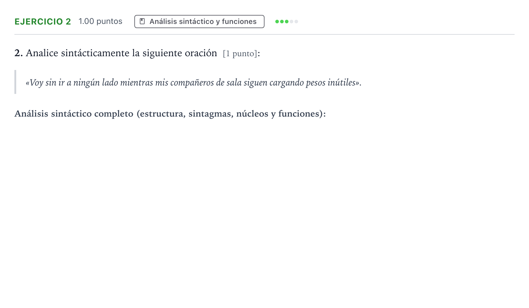 Enunciado: Problema 2 · Lengua Castellana y Literatura II PAU Aragón Ordinaria 2026