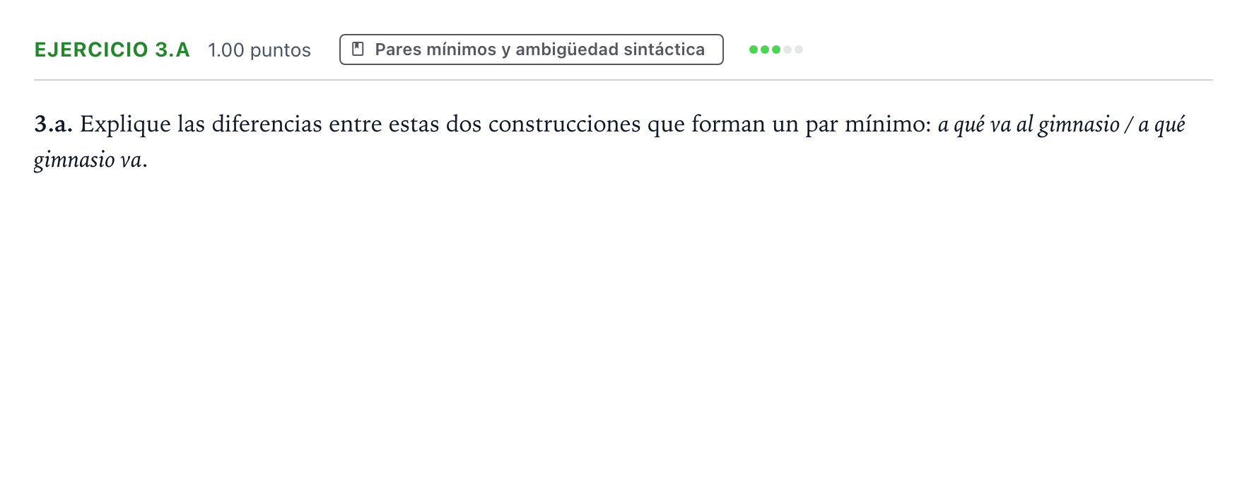 Enunciado: Ejercicio 3.a · Lengua Castellana y Literatura II PAU Aragón Ordinaria 2026
