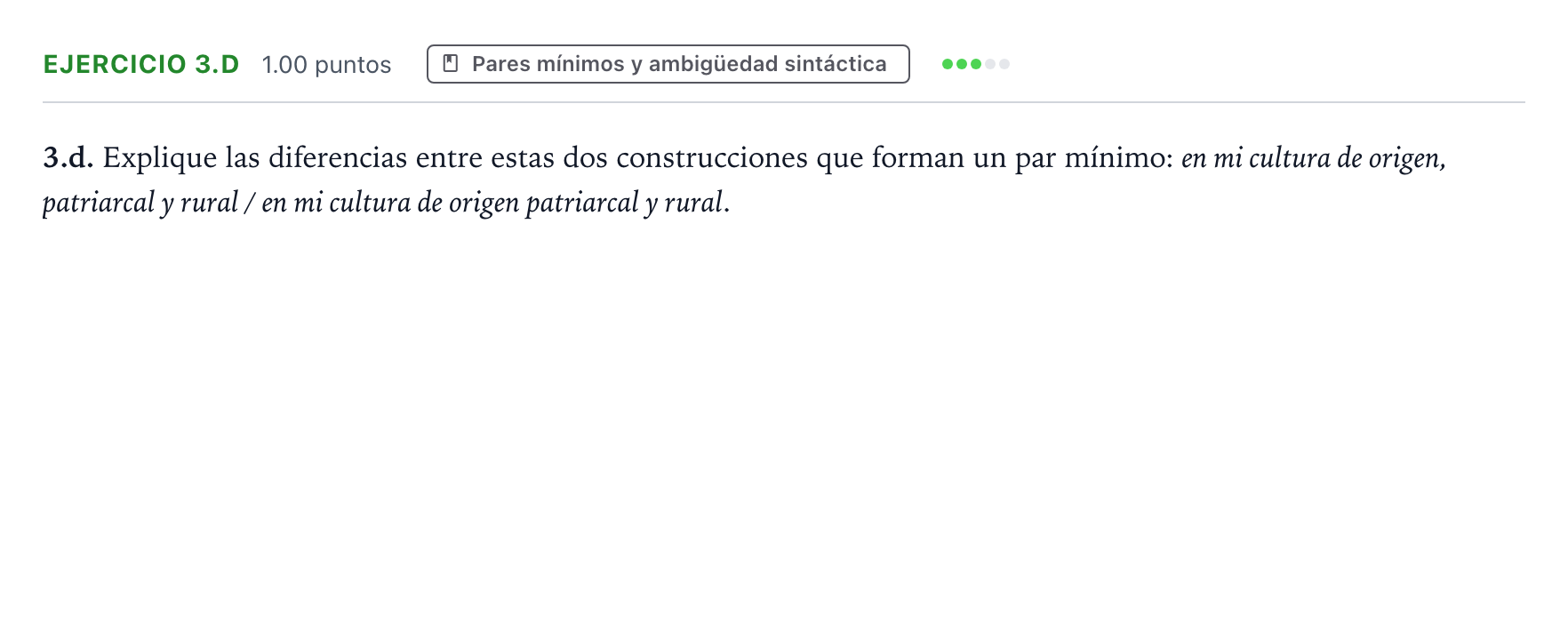 Enunciado: Ejercicio 3.d · Lengua Castellana y Literatura II PAU Aragón Ordinaria 2026