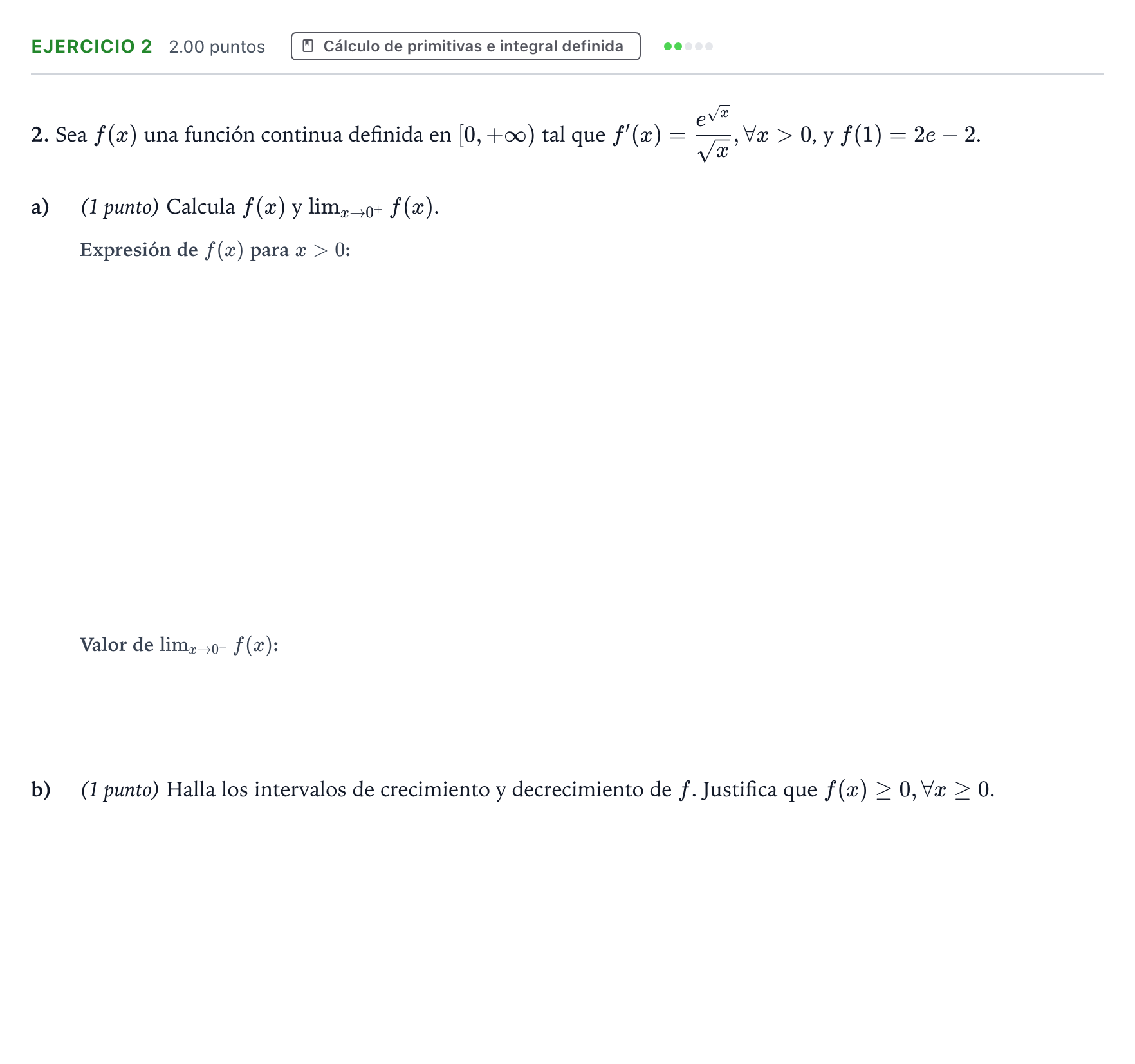 Enunciado: Problema 2 · Matemáticas II PAU Aragón Ordinaria 2026