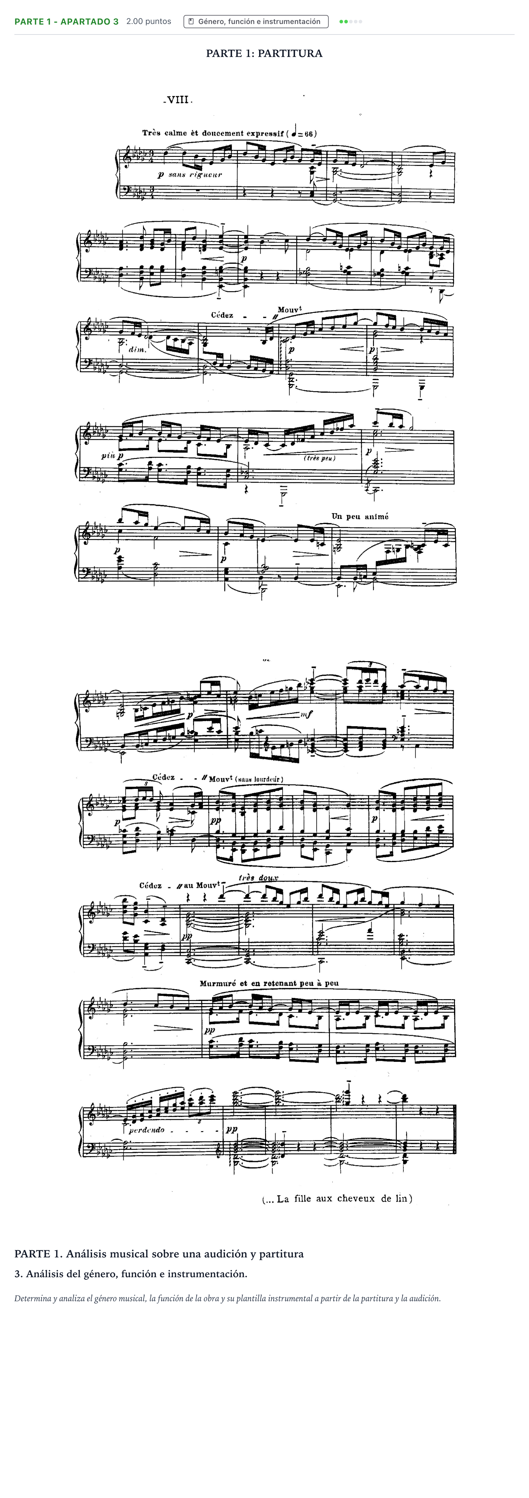 Enunciado: Ejercicio Parte 1 - Apartado 3 · Análisis Musical II PAU Aragón Extraordinaria 2026