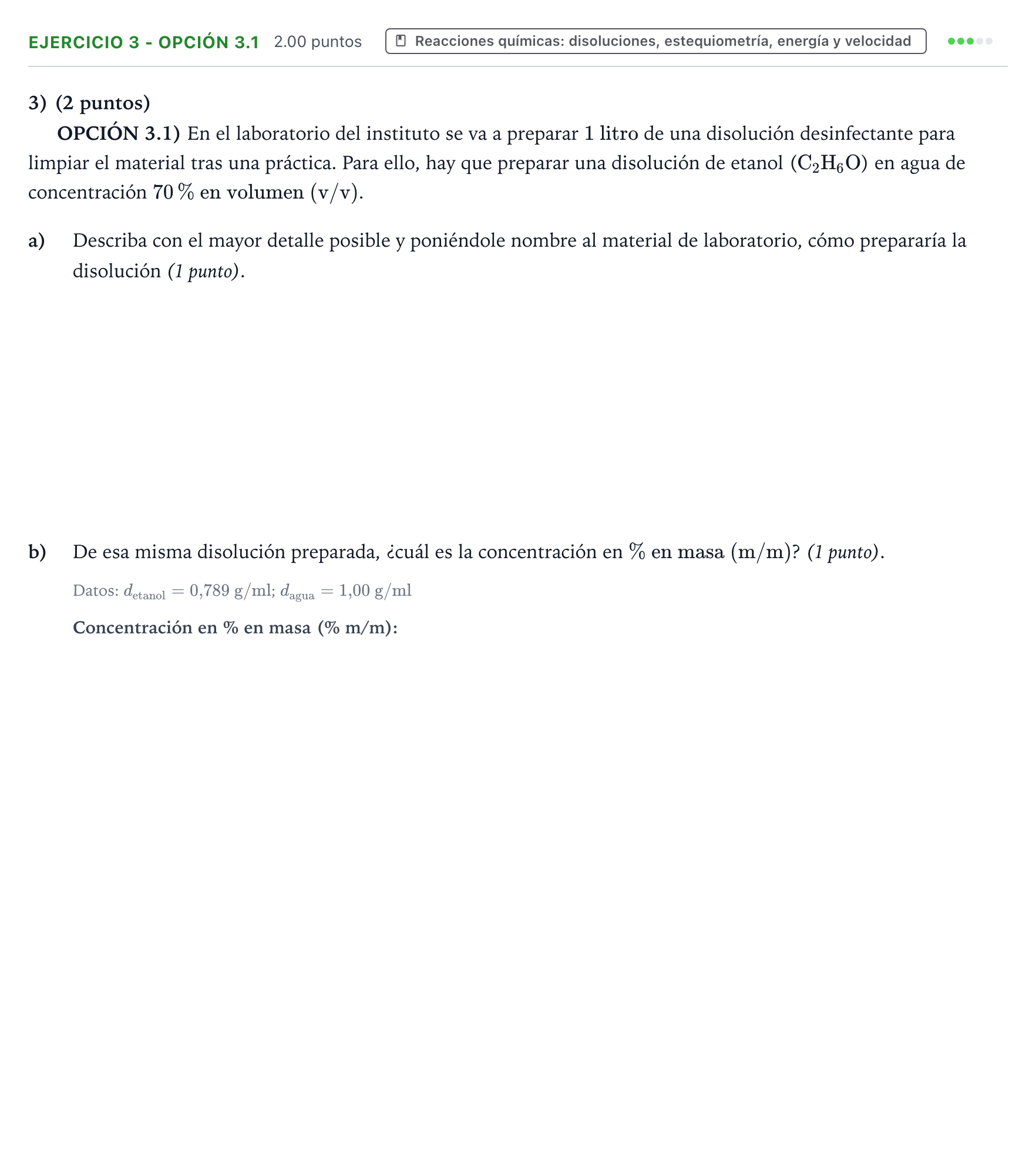 Enunciado: Ejercicio 3 - Opción 3.1 · Ciencias Generales PAU Aragón Extraordinaria 2026