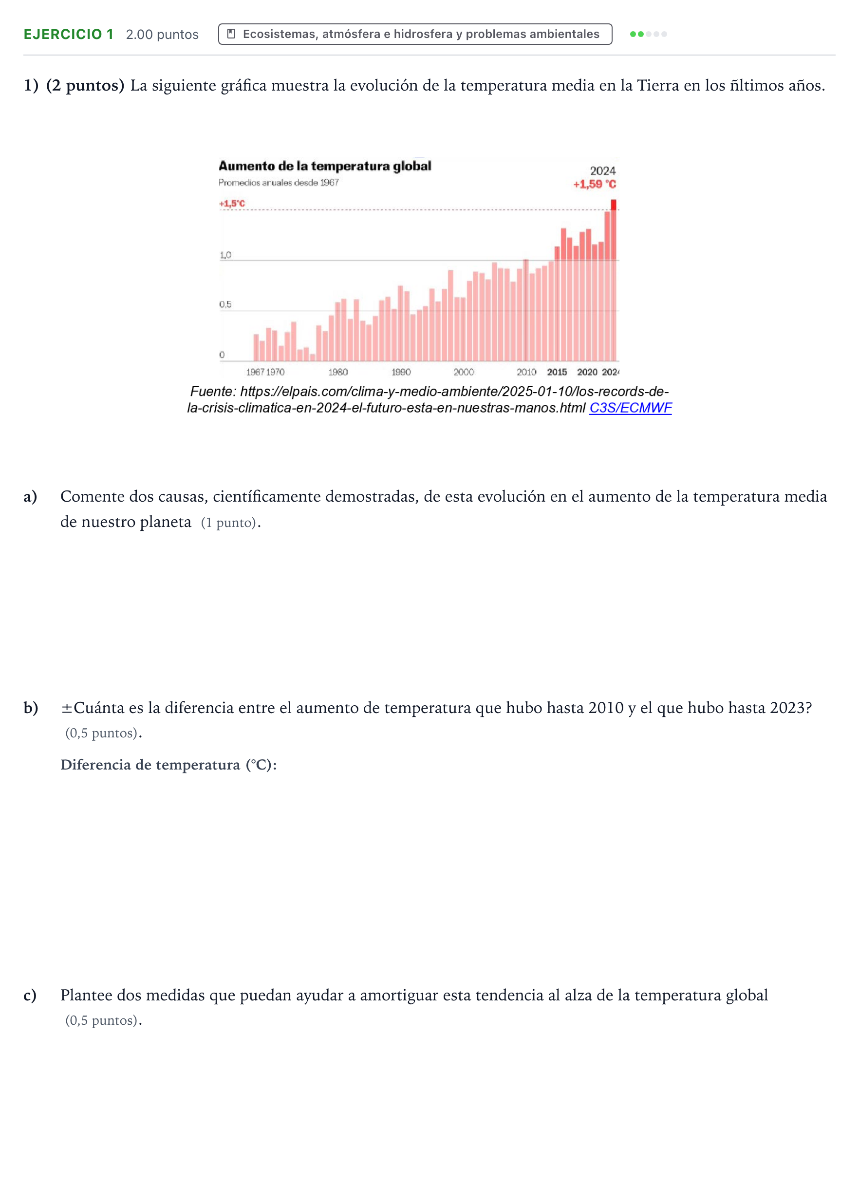 Enunciado: Problema 1 · Ciencias Generales PAU Aragón Ordinaria 2026