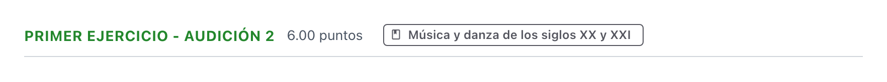 Enunciado: Ejercicio Primer ejercicio - Audición 2 · Historia de la Música y de la Danza PAU Aragón Extraordinaria 2026