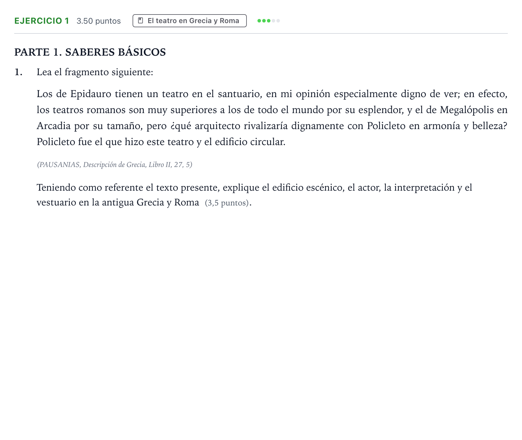 Enunciado: Problema 1 · Literatura Dramática PAU Aragón Ordinaria 2026