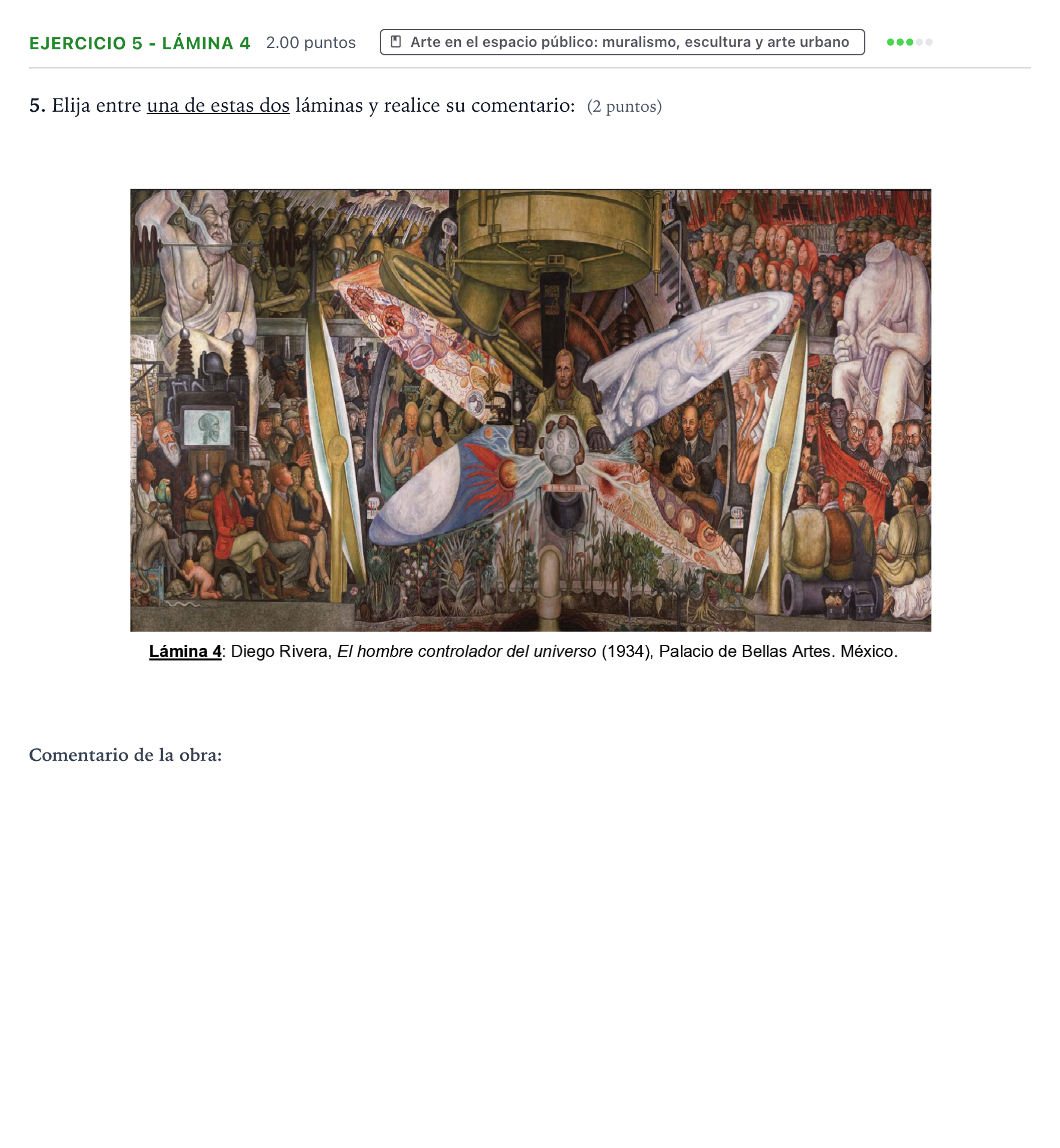 Enunciado: Ejercicio 5 - Lámina 4 · Movimientos Culturales y Artísticos PAU Aragón Extraordinaria 2026