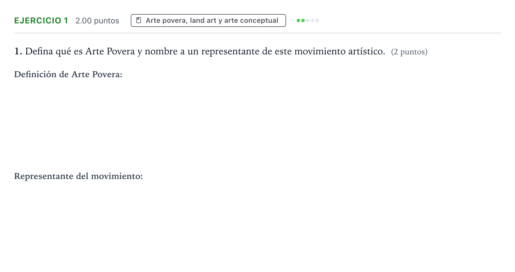 Enunciado: Problema 1 · Movimientos Culturales y Artísticos PAU Aragón Ordinaria 2026